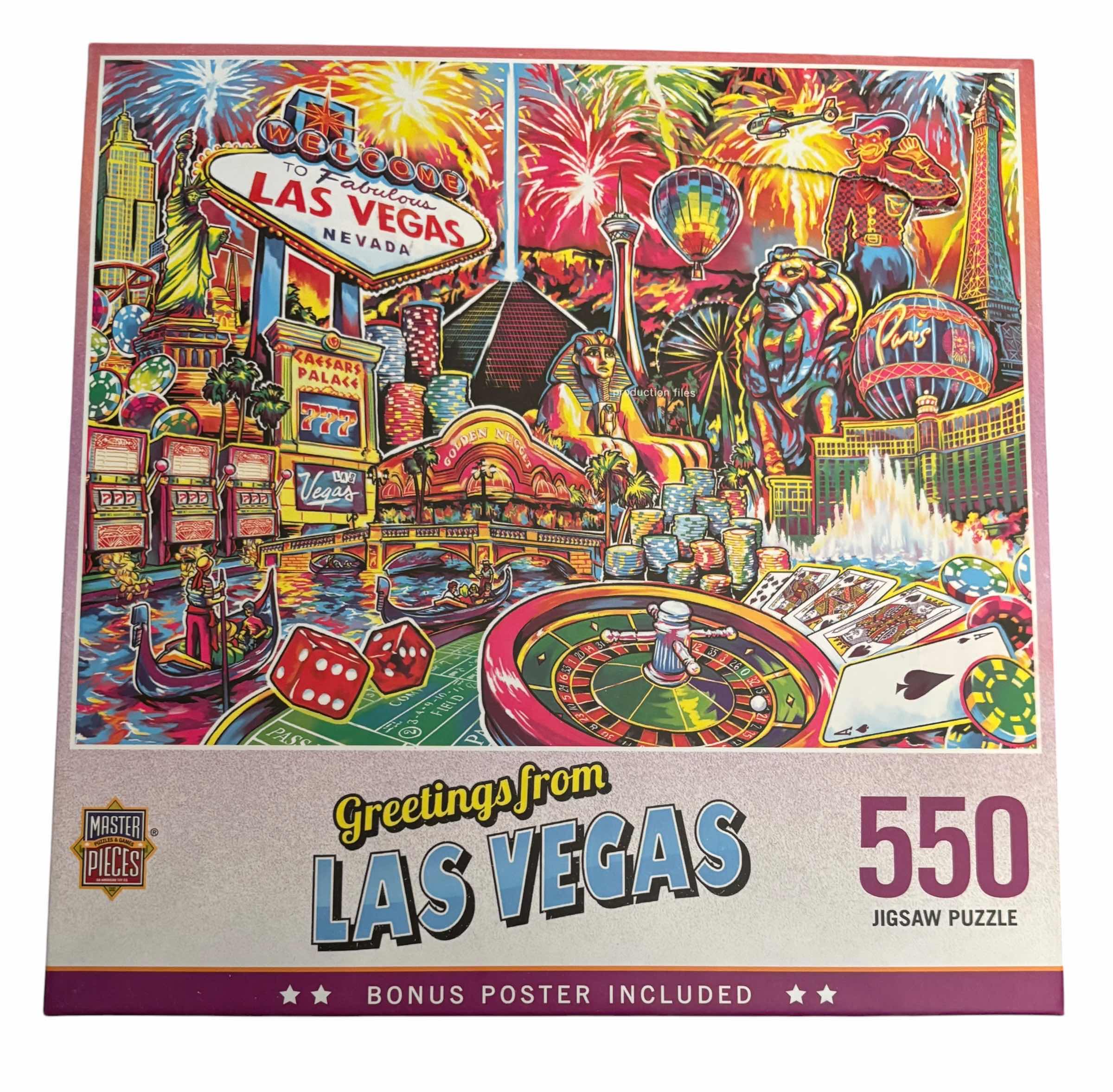 Photo 1 of NIB TIGER & LAS VEGAS PUZZLES 500-1000 PIECES
