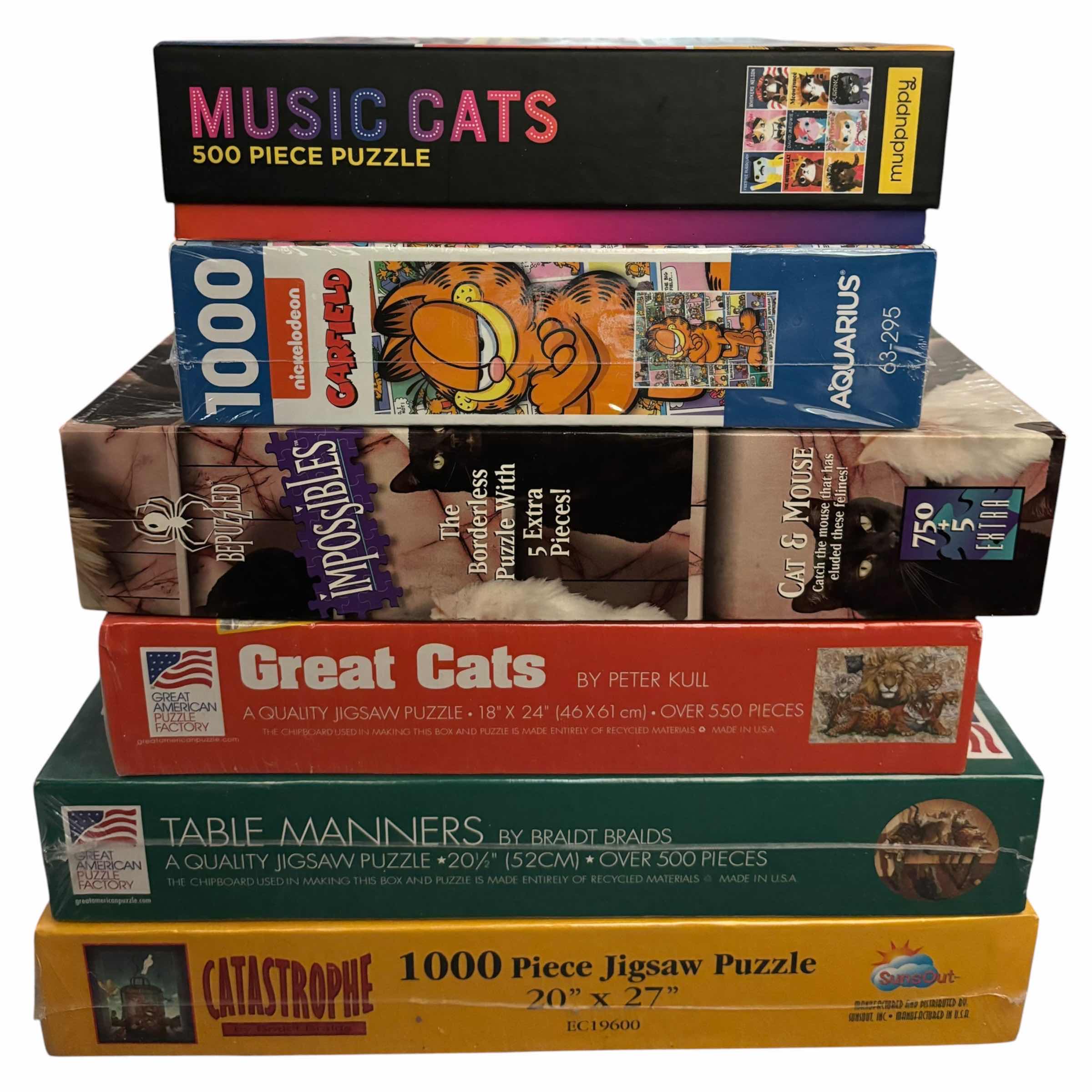 Photo 1 of NIB PUZZLES: GARFIELD, OTHER CATS & MORE