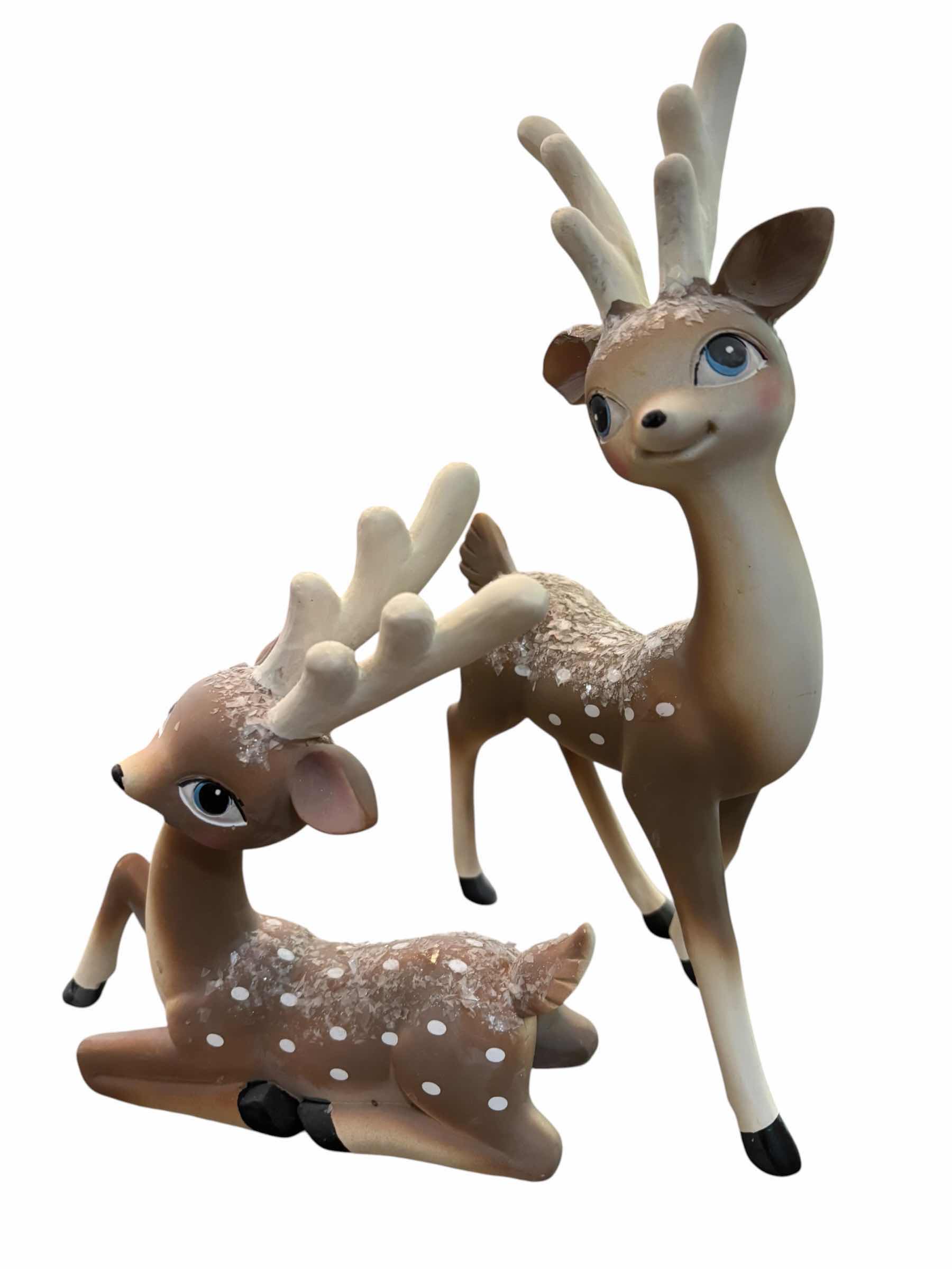 Photo 1 of VINTAGE STYLE RETRO CHRISTMAS DEER FIGURINES
