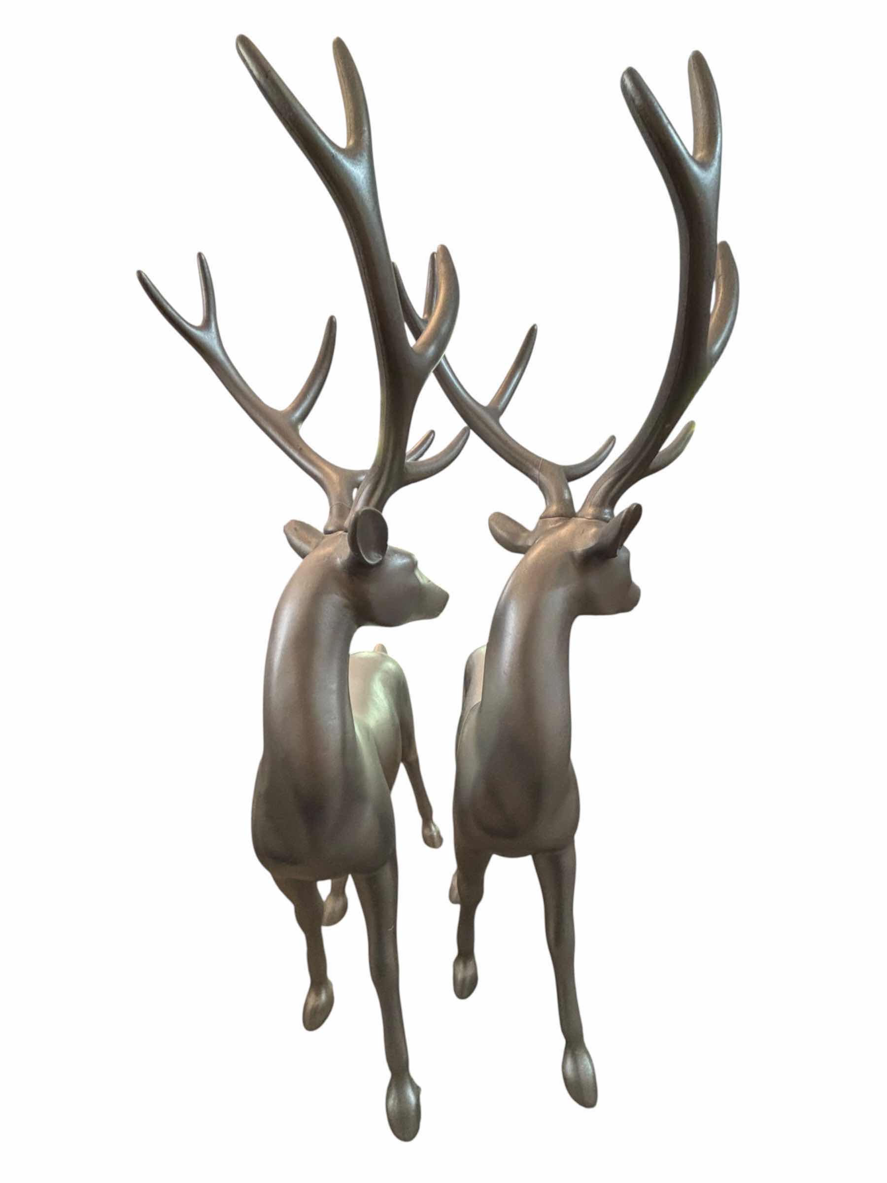 Photo 1 of SET OF SILVER TONED REINDEER CHRISTMAS DECOR H20”