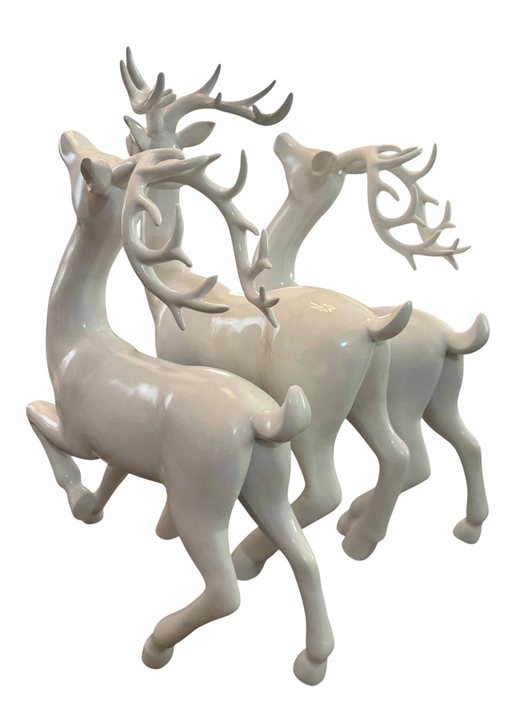 Photo 1 of WHITE REINDEER CHRISTMAS HOME DECOR H17”