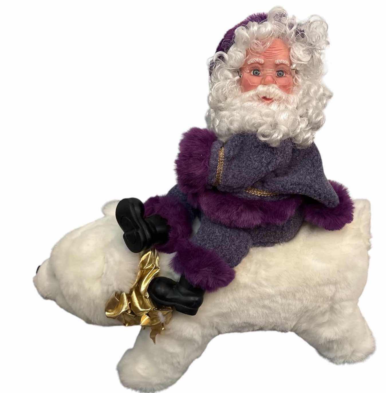 Photo 1 of SANTAS BEST ANIMATED ELECTRONIC SANTA RIDING POLAR BEAR H23.5”