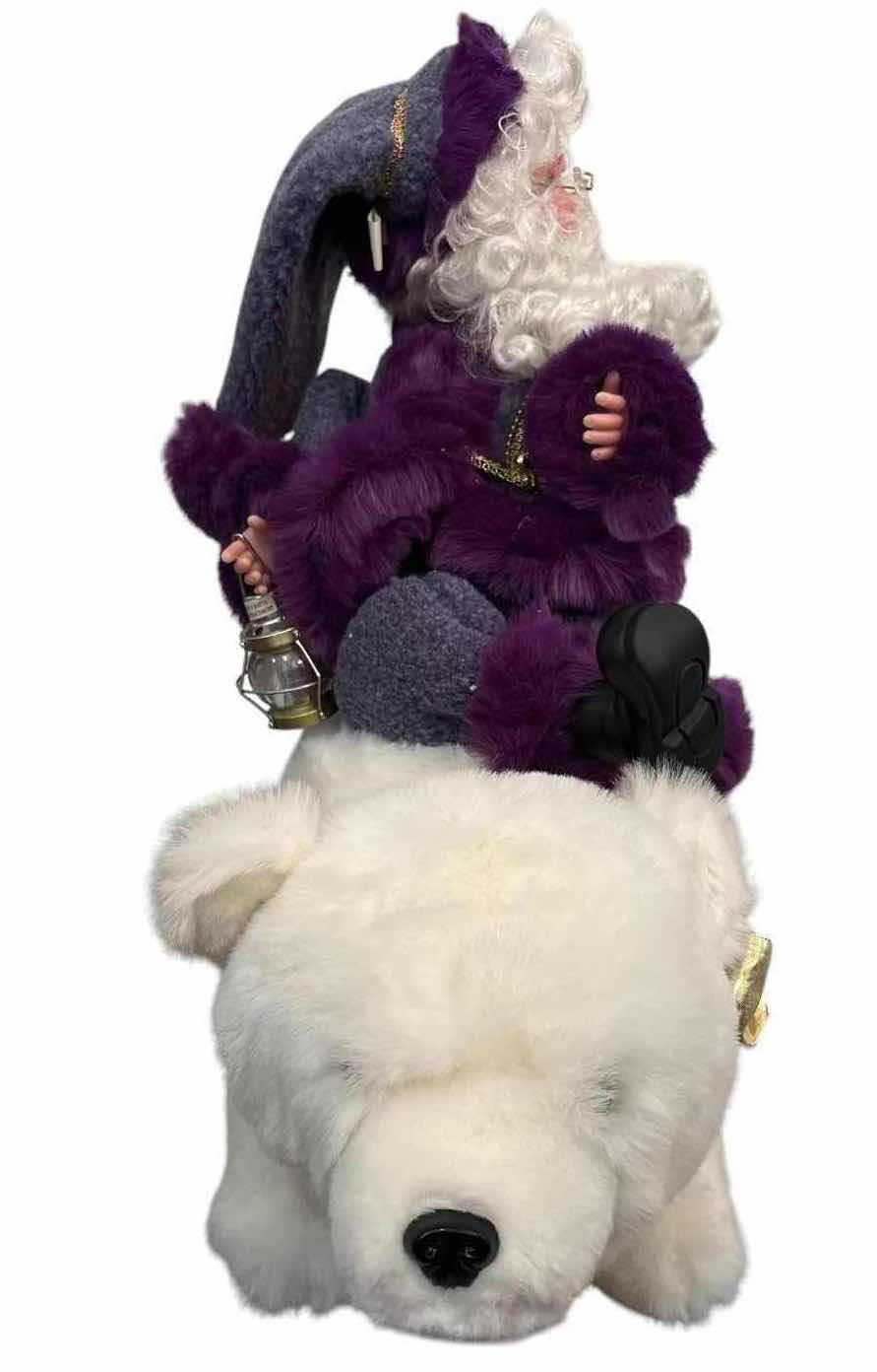 Photo 1 of SANTAS BEST ANIMATED ELECTRONIC SANTA RIDING POLAR BEAR H23.5”