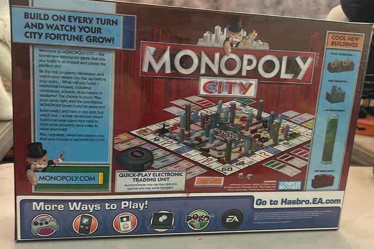 Photo 1 of FACTORY SEALED MONOPOLY CITY W 3D BUILDINGS