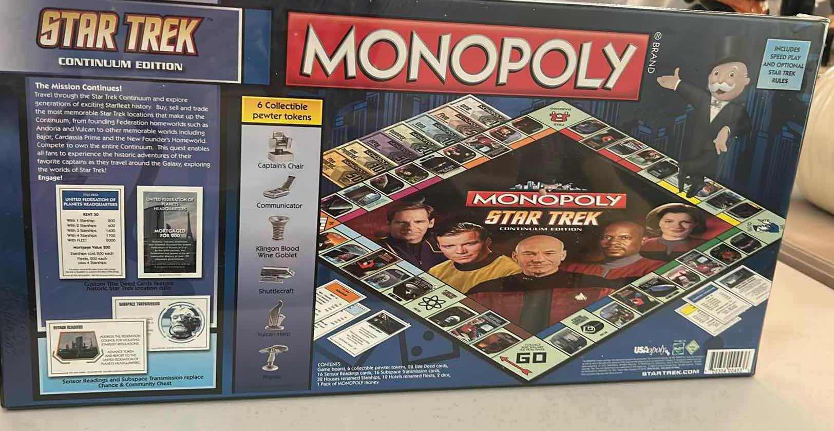 Photo 1 of FACTORY SEALED MONOPOLY GAME "STAR TREK" CONTINUUM EDITION