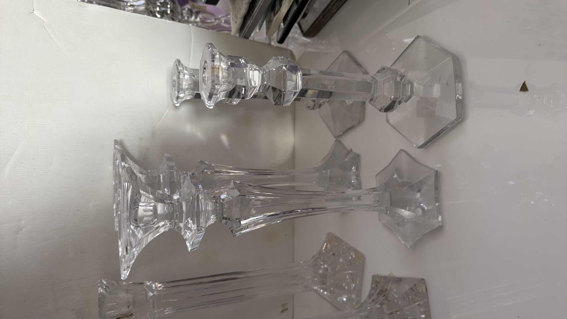 Photo 1 of 6-GLASS CANDLEHOLDERS