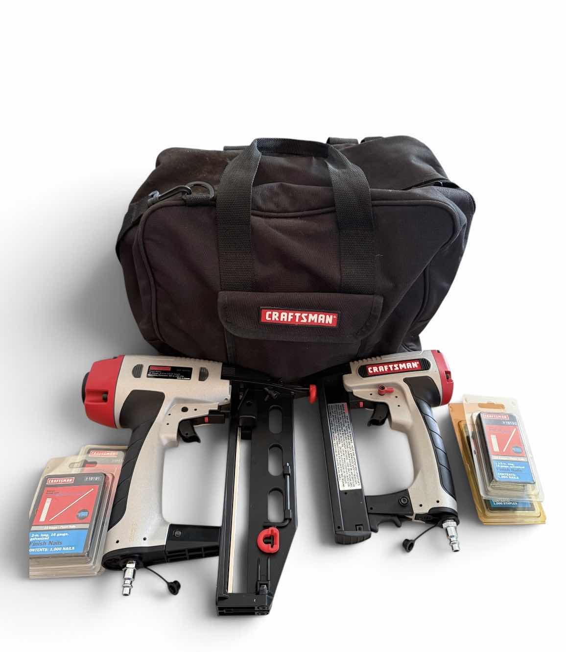 Photo 1 of CRAFTSMAN CARPENTRY AIR DRIVE TOOLS. FINISHING NAILERS WITH STORAGE CASE.