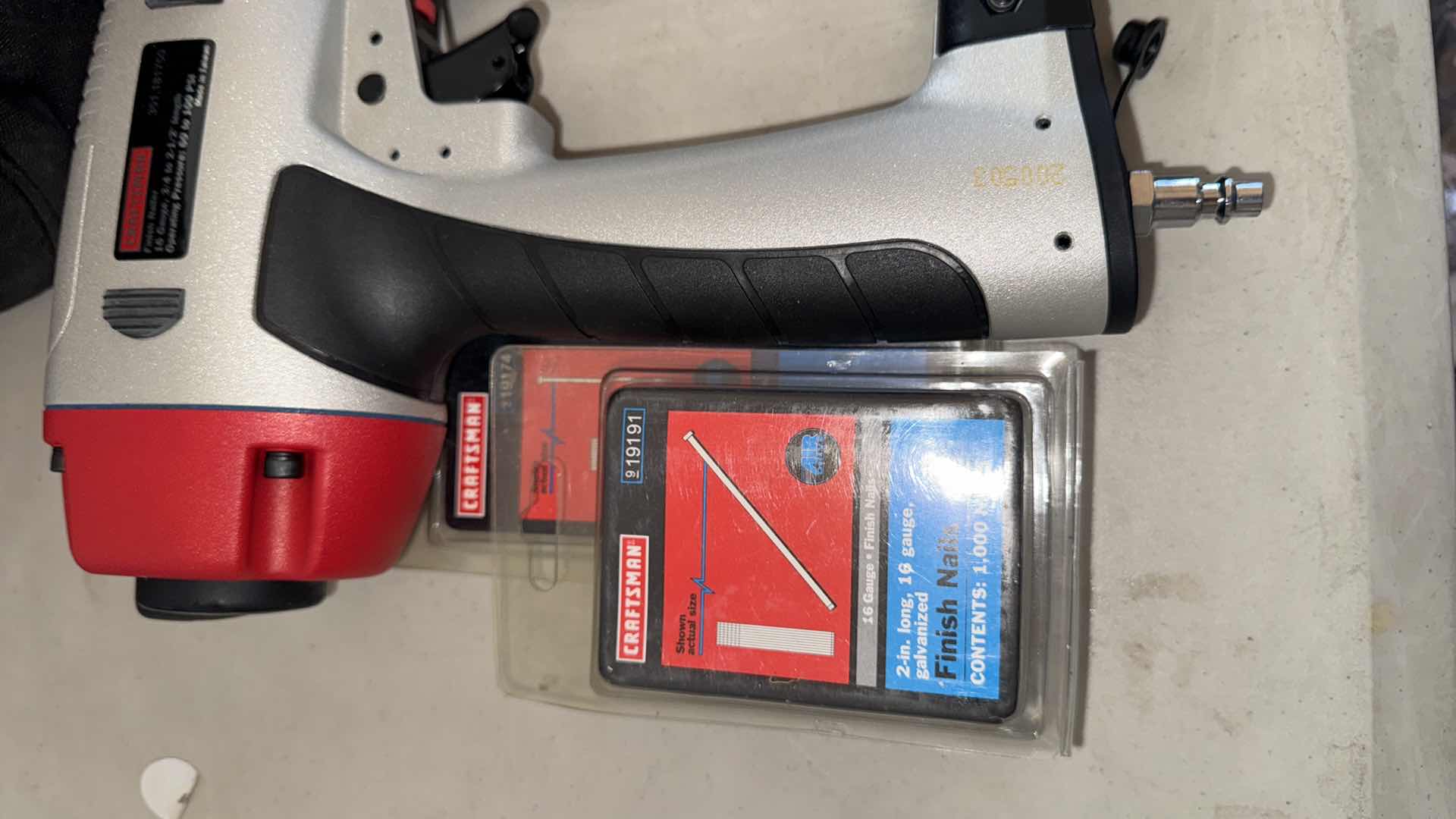 Photo 1 of CRAFTSMAN CARPENTRY AIR DRIVE TOOLS. FINISHING NAILERS WITH STORAGE CASE.