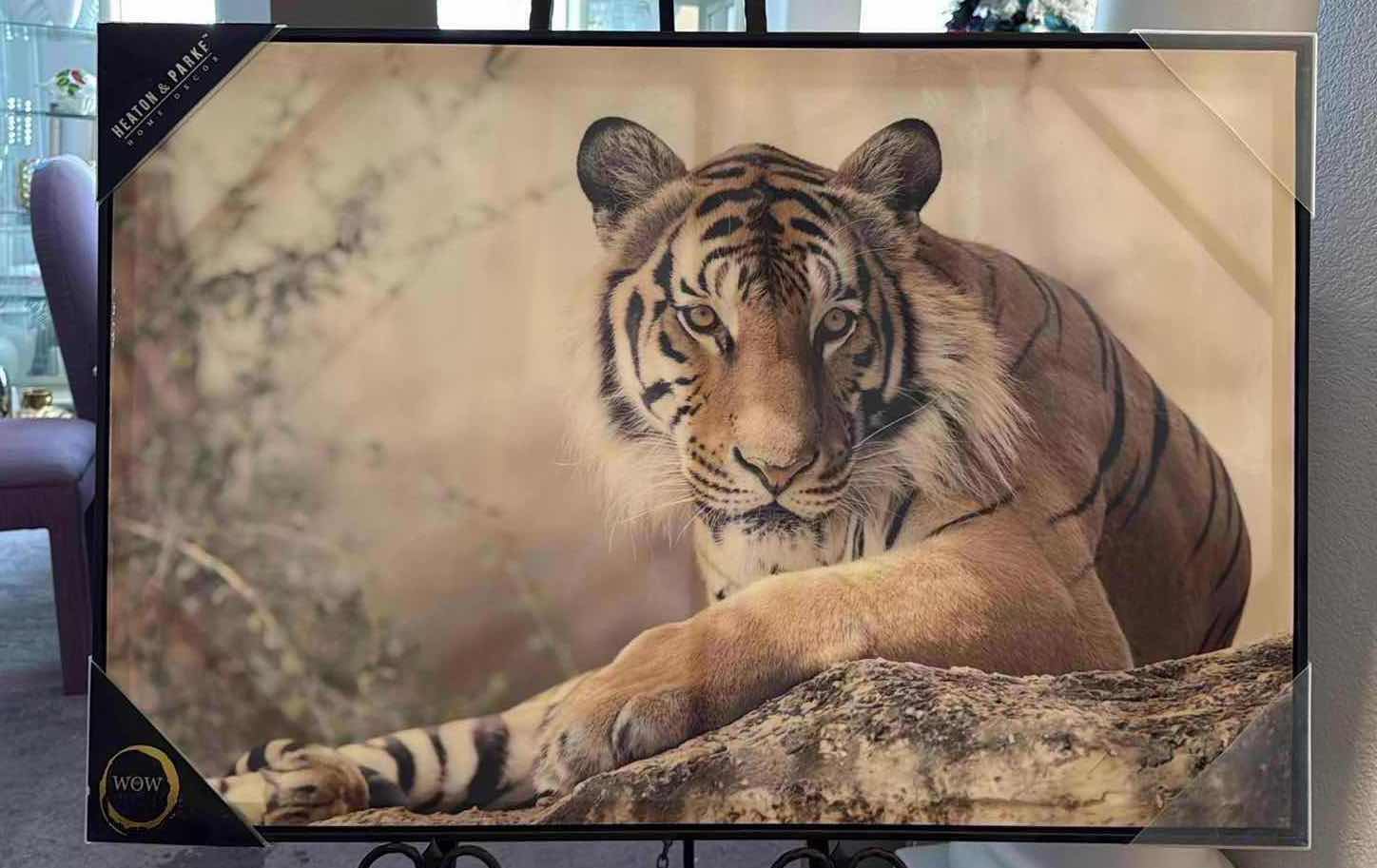 Photo 1 of NEW FRAMED TIGER ARTWORK 35”x24”