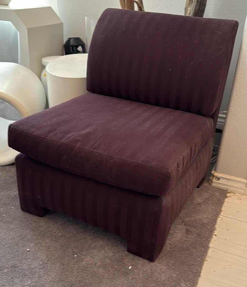 Photo 1 of PURPLE UPHOLSTERED OVERSIZED SIDE CHAIR