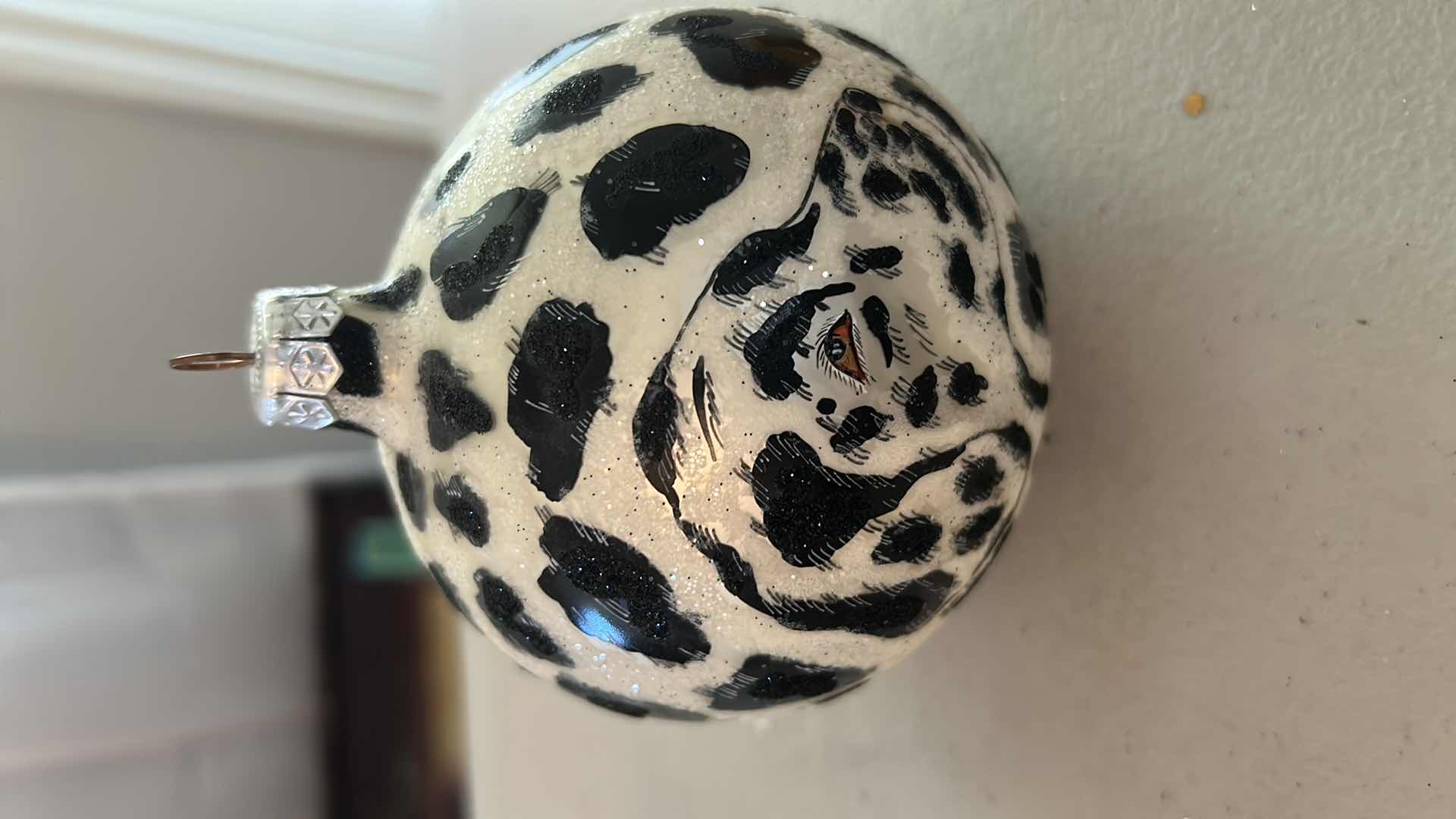 Photo 1 of 4-MOUTH BLOWN & HAND PAINTED GLASS ANIMAL HEAD ORNAMENTS