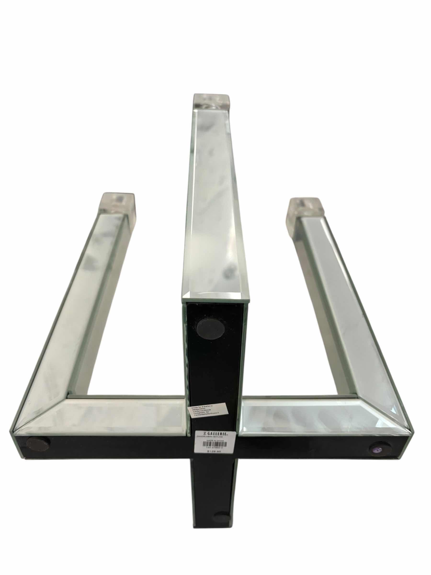 Photo 1 of Z GALLERIE MIRRORED CANDELABRA CANDLE HOLDER H18”