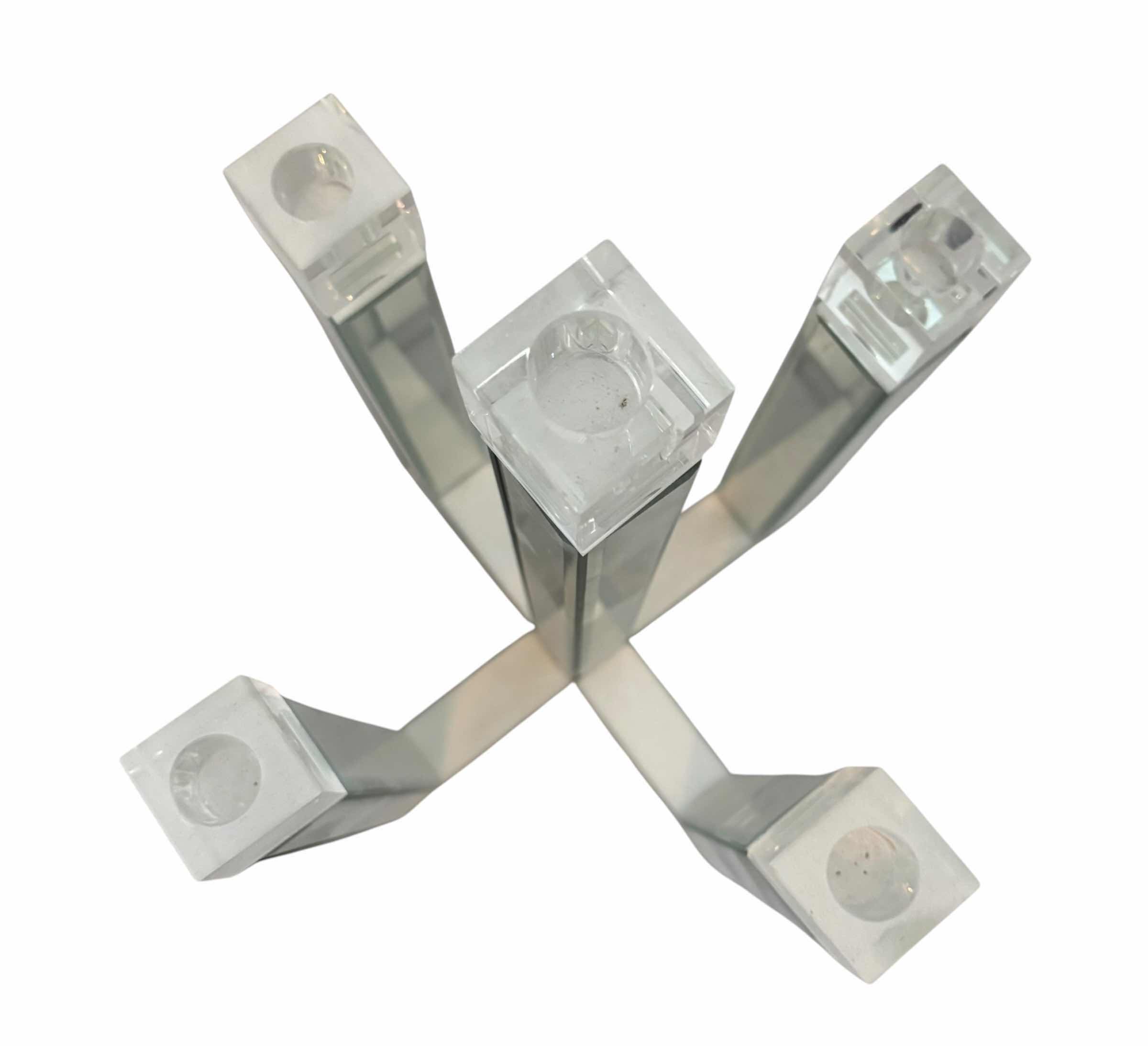 Photo 1 of Z GALLERIE MIRRORED CANDELABRA CANDLE HOLDER H18”