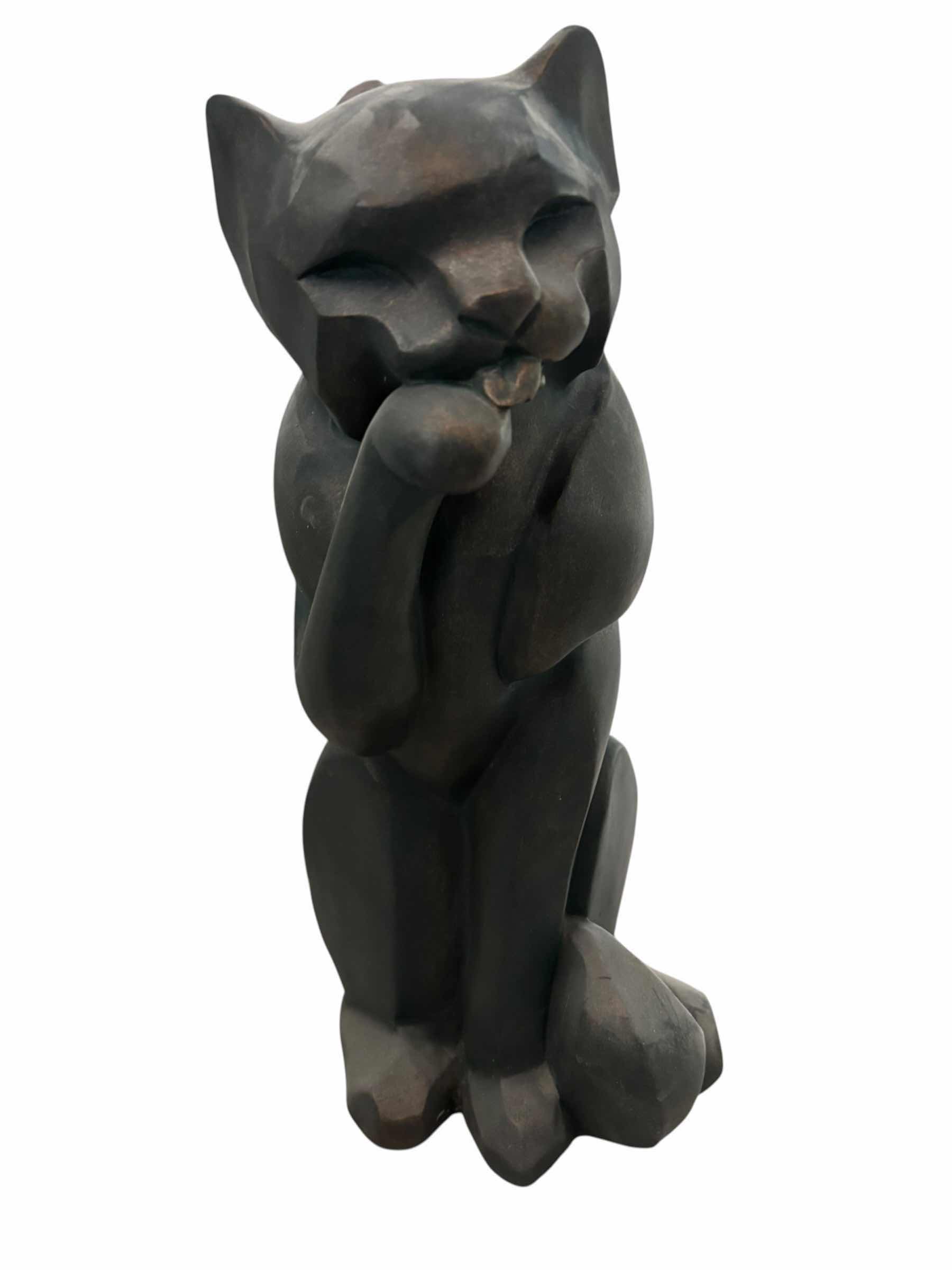 Photo 1 of TWO CAT STATUES HOME DECOR H15”