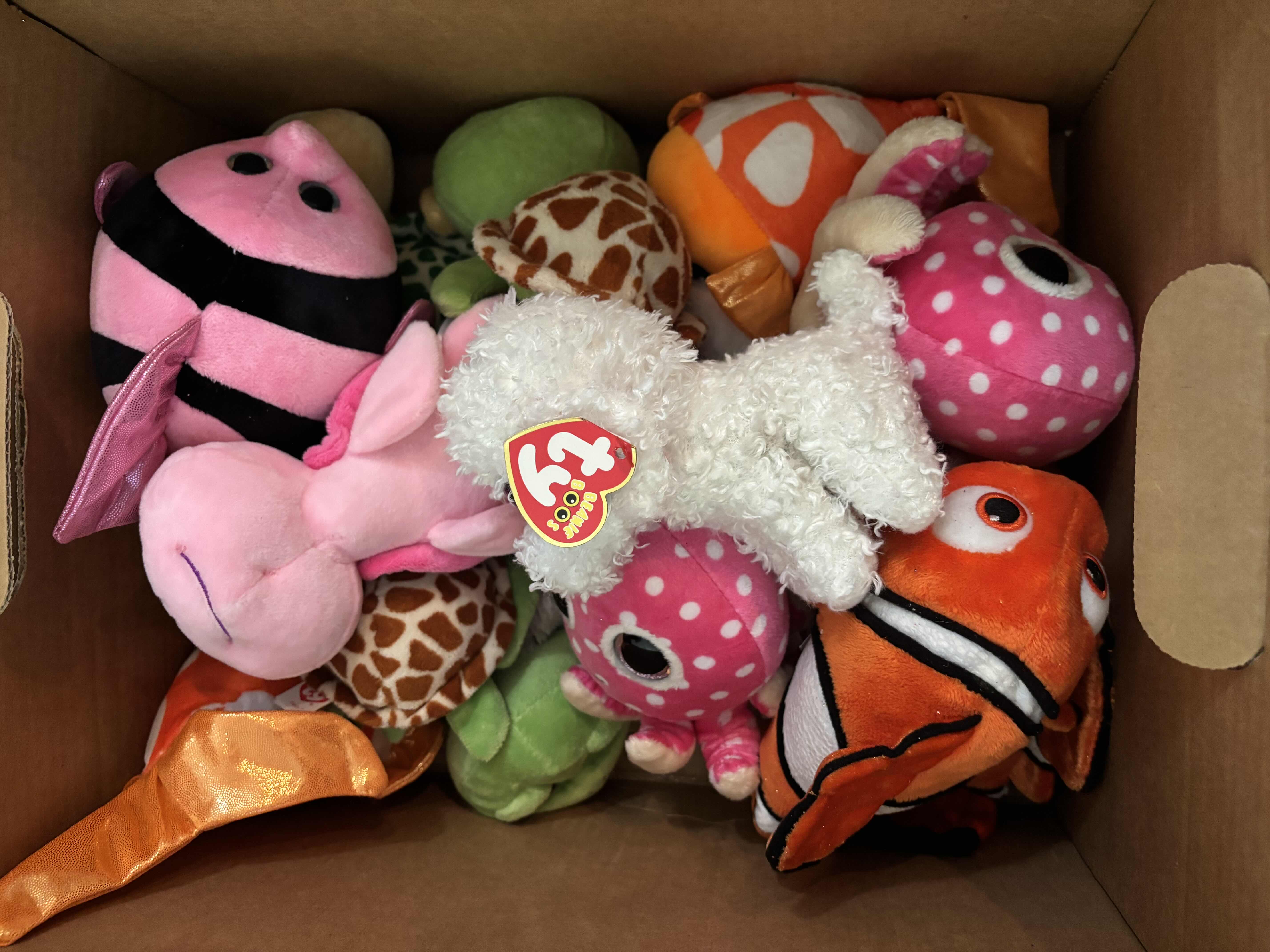 Photo 1 of BOX WITH SMALL STUFFED ANIMALS