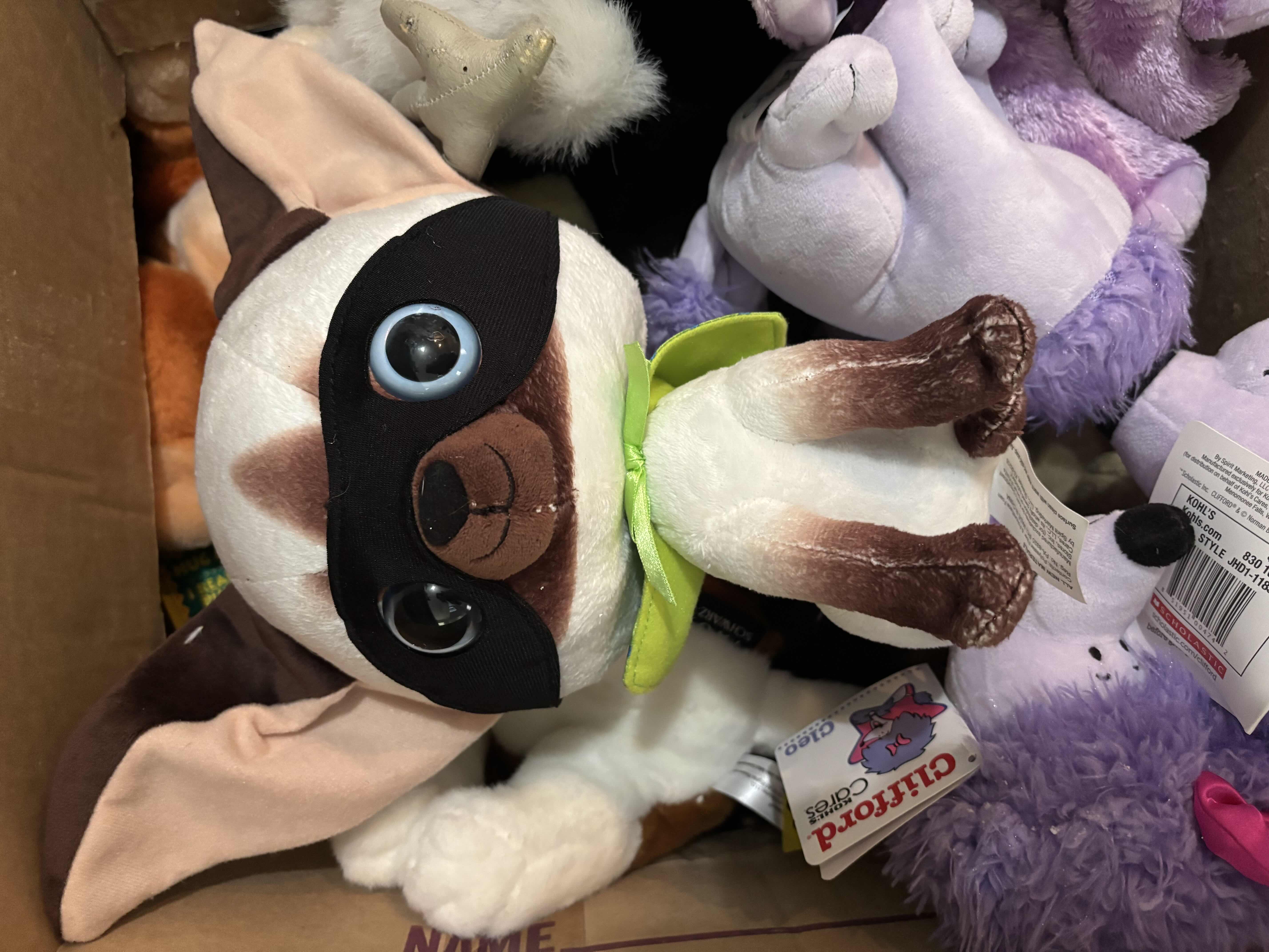 Photo 1 of BOX OF STUFFED ANIMALS