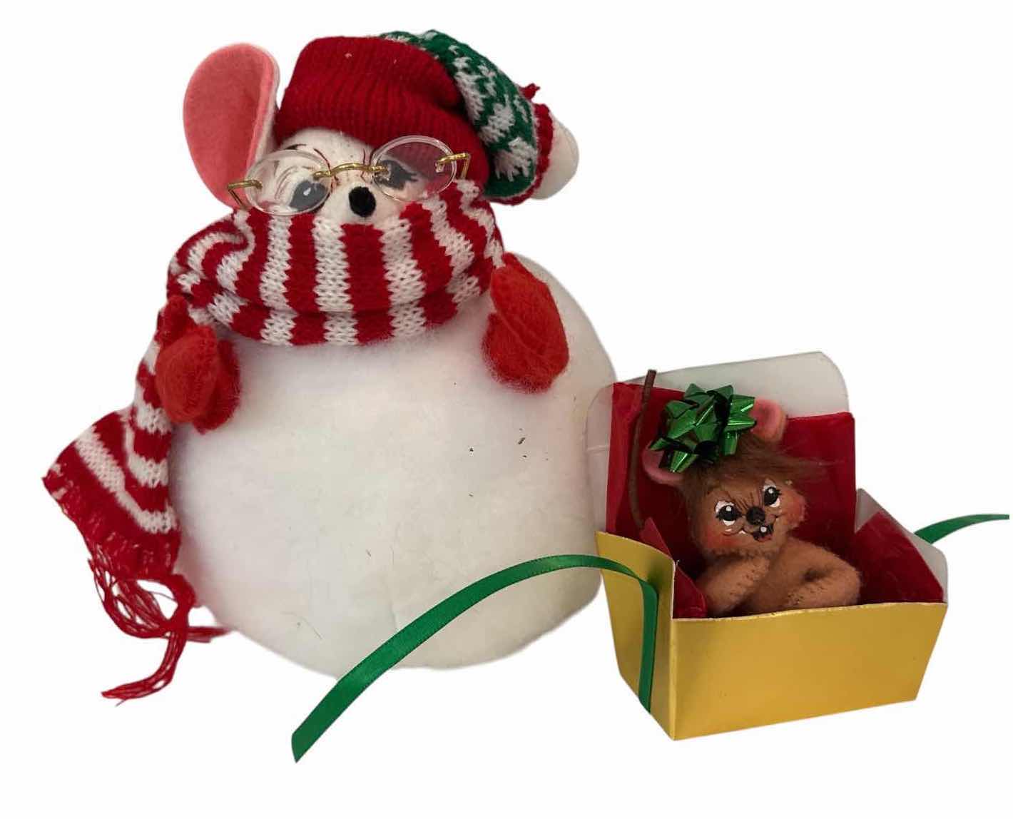 Photo 1 of 4-PCS VINTAGE ANNALEE CHRISTMAS MICE H7”