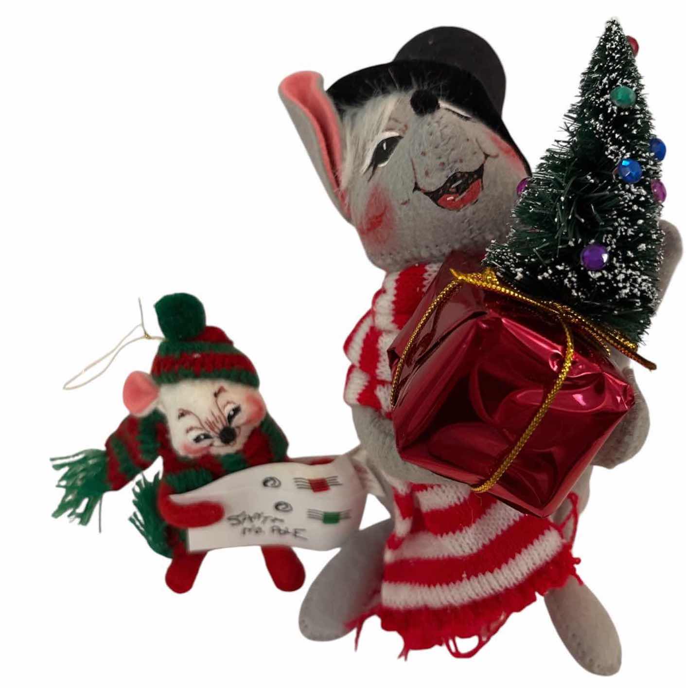 Photo 1 of 4-PCS VINTAGE ANNALEE CHRISTMAS MICE H7”