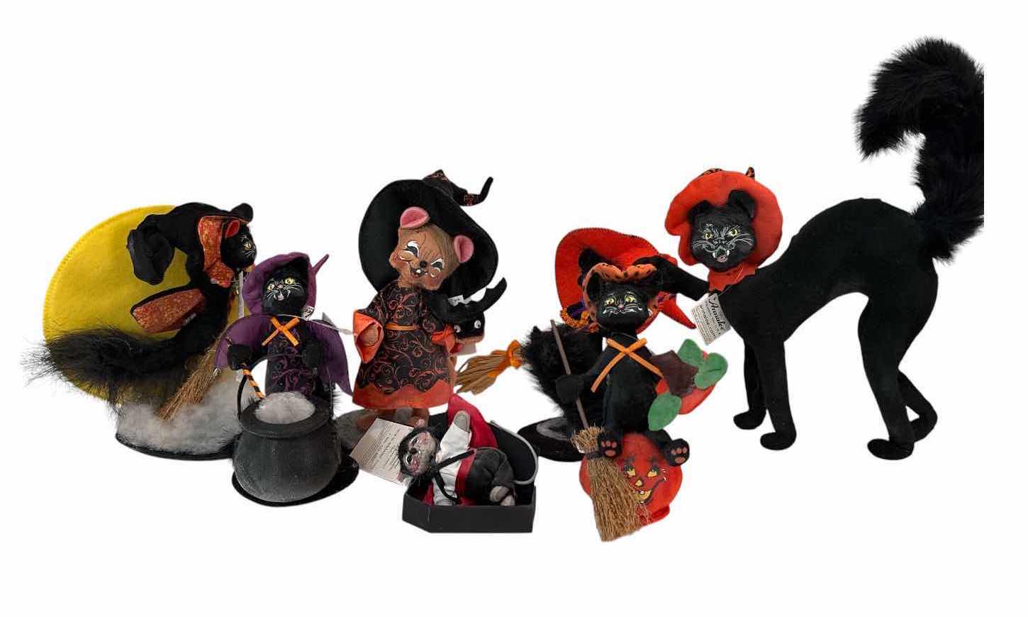 Photo 1 of 7-PCS VINTAGE ANNALEE HALLOWEEN H7”