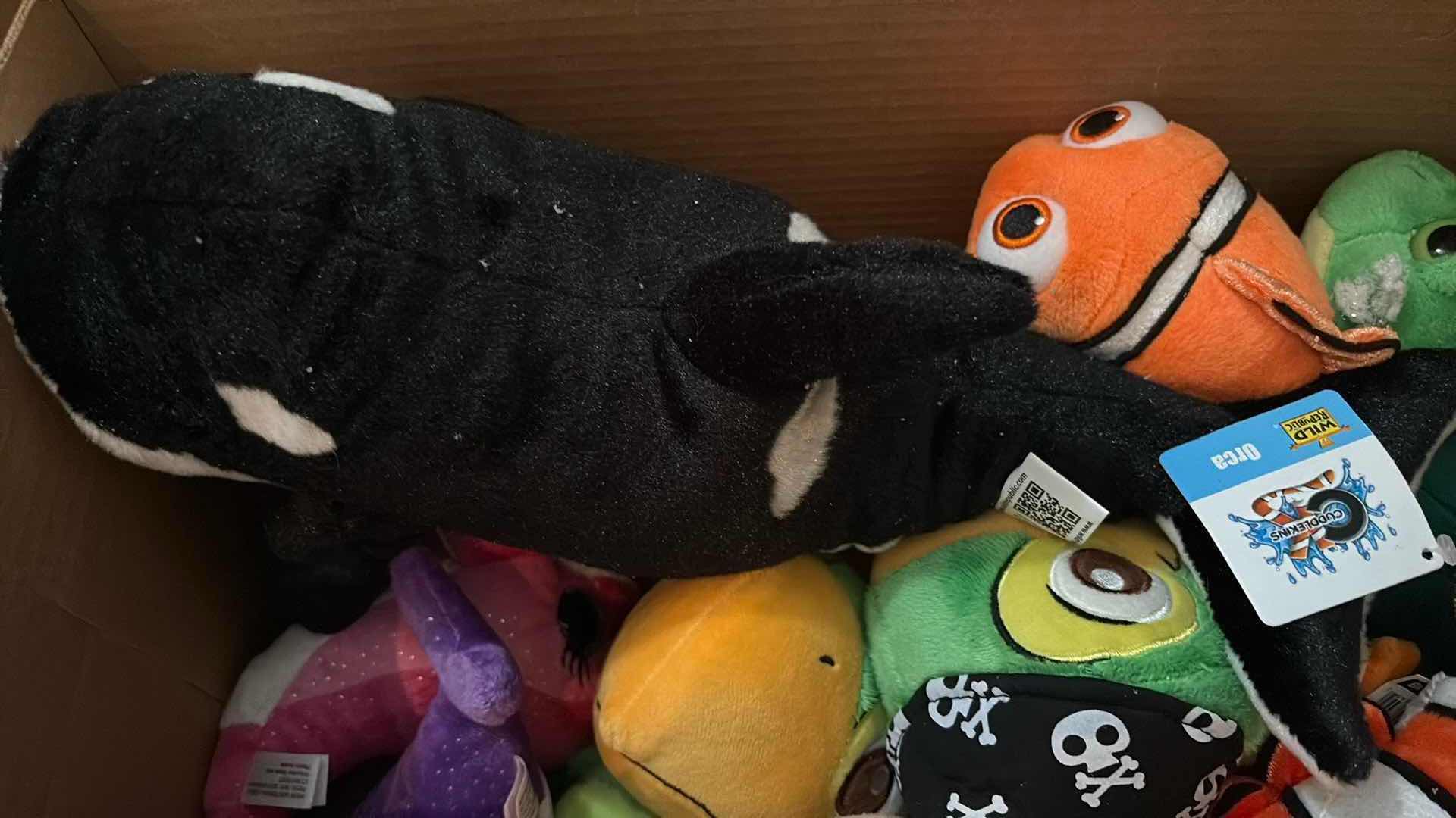 Photo 1 of SMALL BOX OF AQUATIC PLUSH ANIMALS