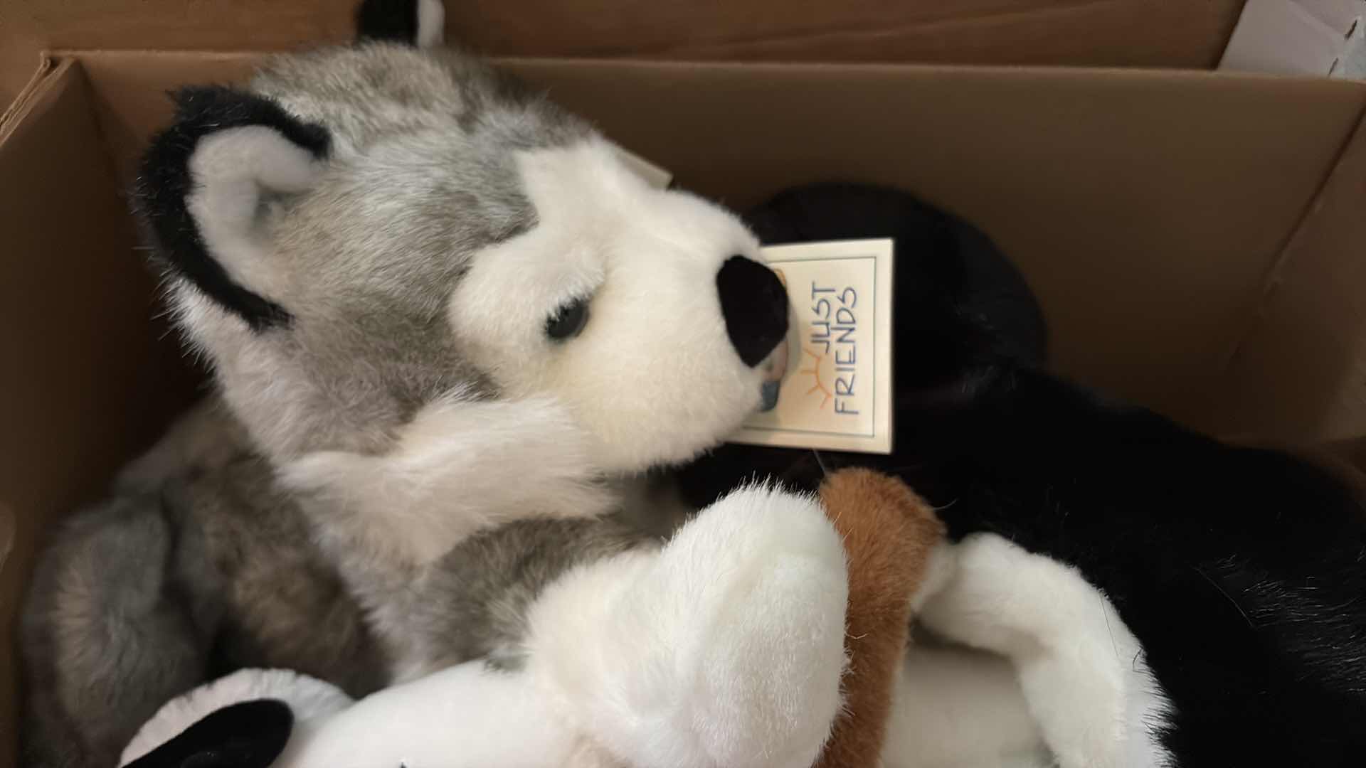Photo 1 of SMALL BOX OF CHRISTMAS PLUSHES- GRINCH, SNOOPY & MORE