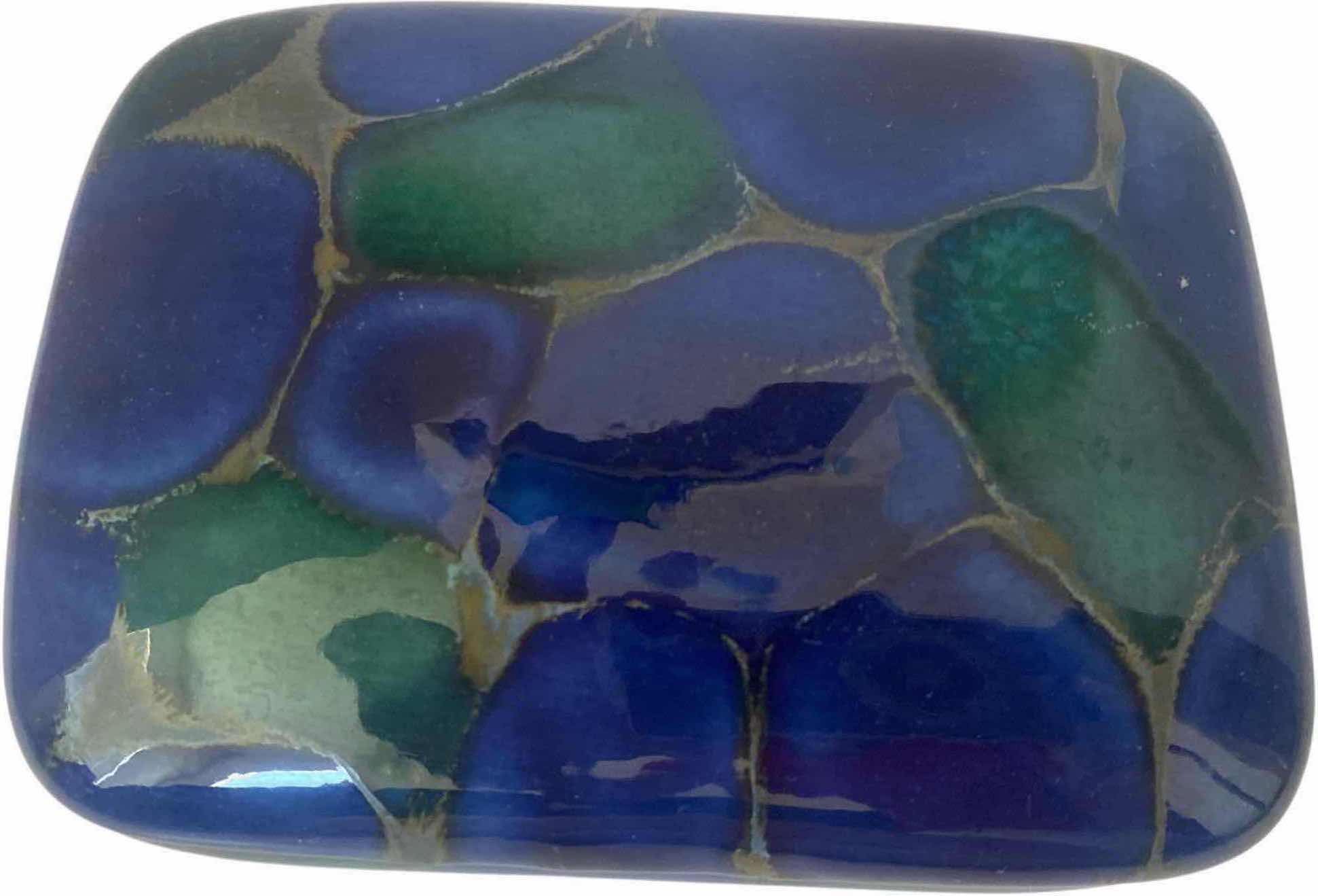 Photo 1 of GLAZED POTTERY TRINKET BOX 6” X 4”