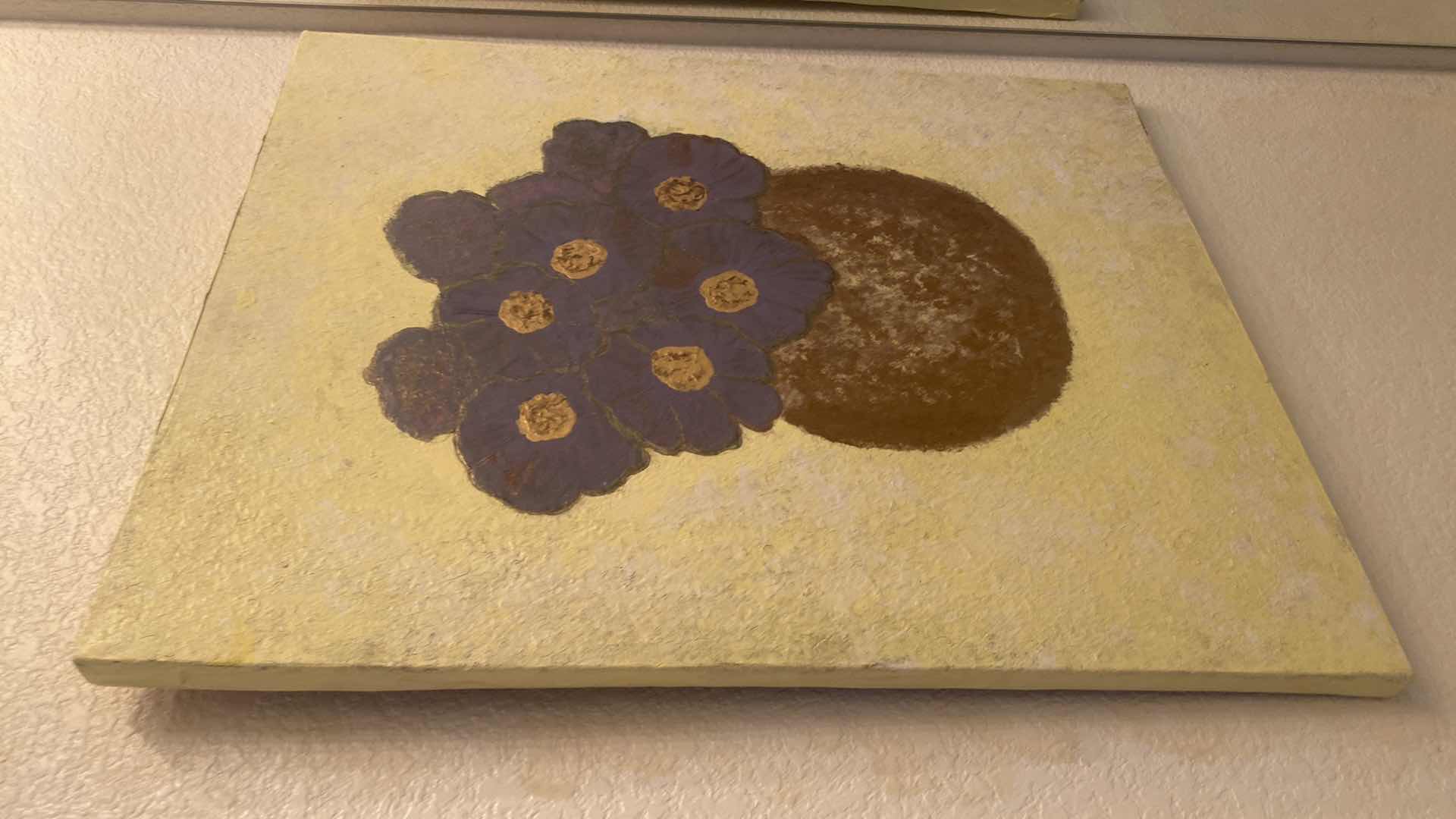 Photo 1 of STRETCHED CANVAS FLOWERS IN VASE ARTWORK 16“ X 20“