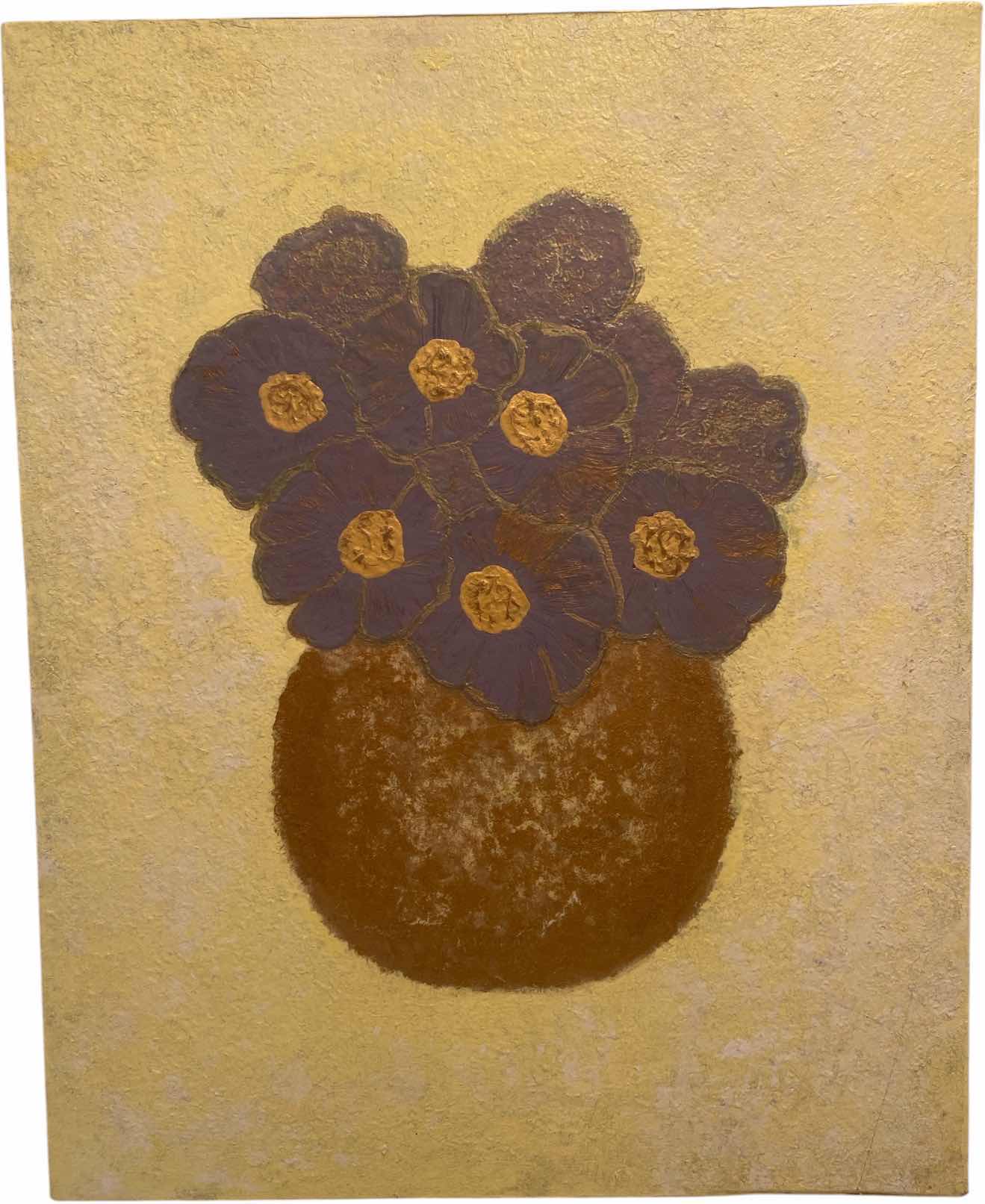 Photo 1 of STRETCHED CANVAS FLOWERS IN VASE ARTWORK 16“ X 20“
