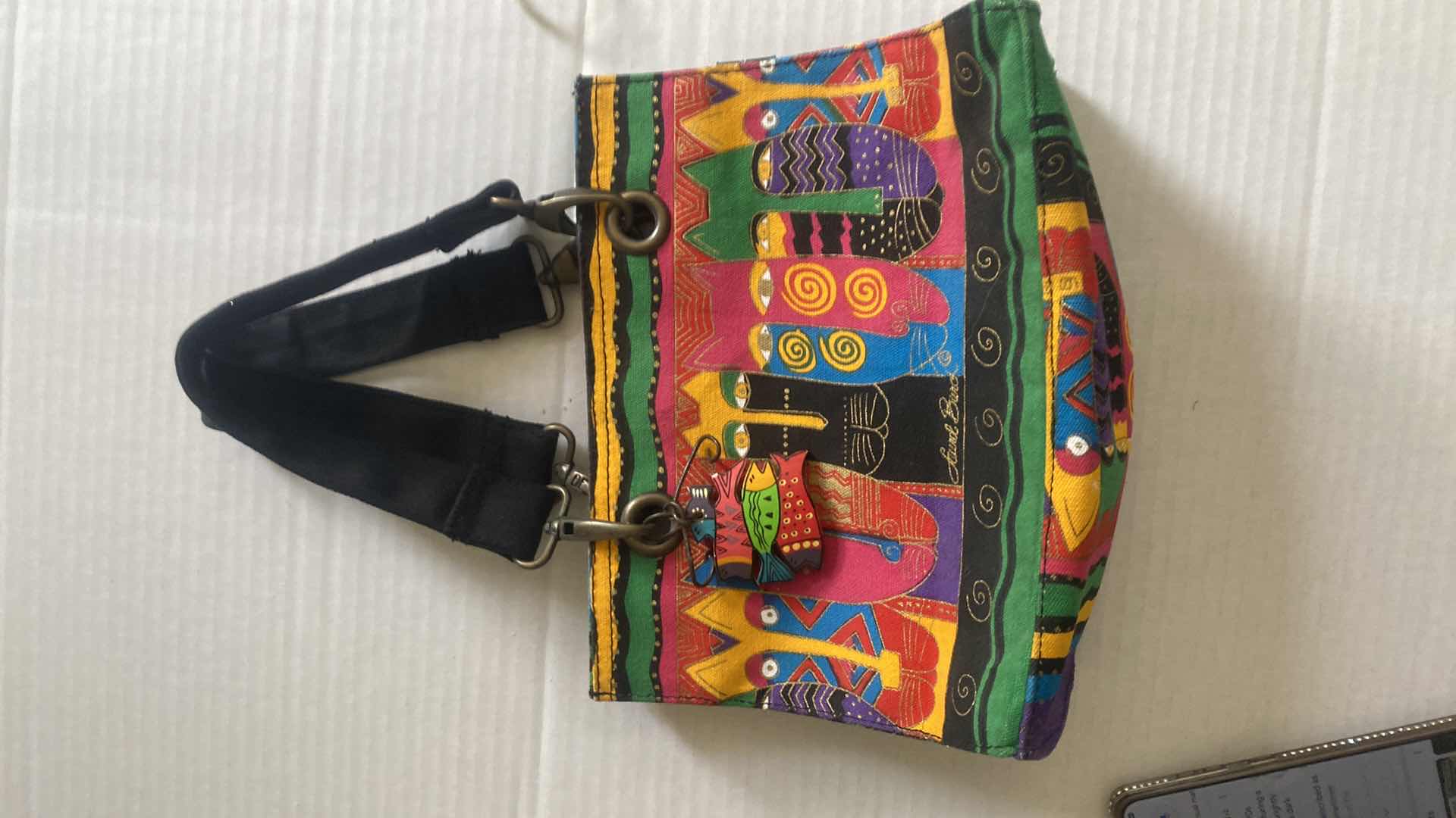 Photo 1 of VINTAGE LAUREL, BIRCH CANVAS, CAT BAG & VINTAGE CRAYOLA COLOR, PALETTE BEADED BAG