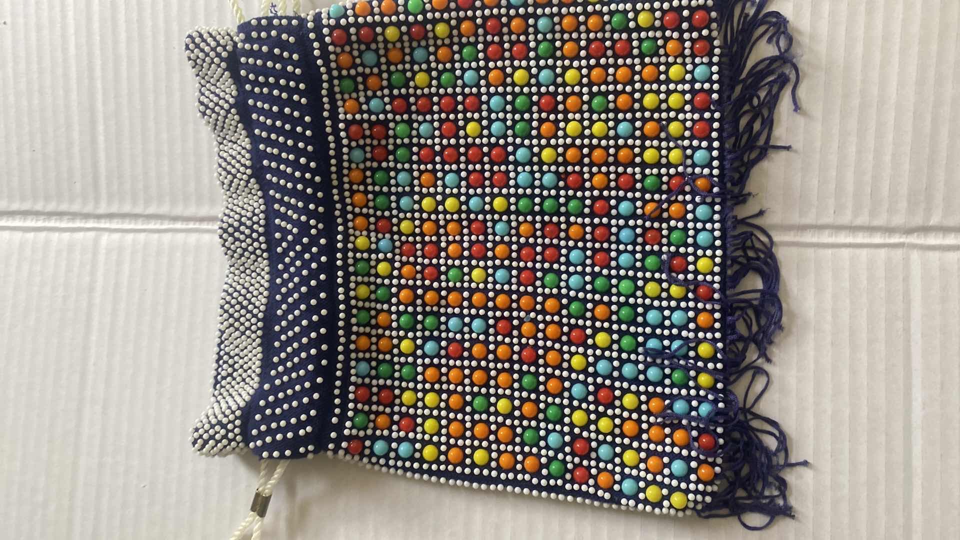Photo 1 of VINTAGE LAUREL, BIRCH CANVAS, CAT BAG & VINTAGE CRAYOLA COLOR, PALETTE BEADED BAG