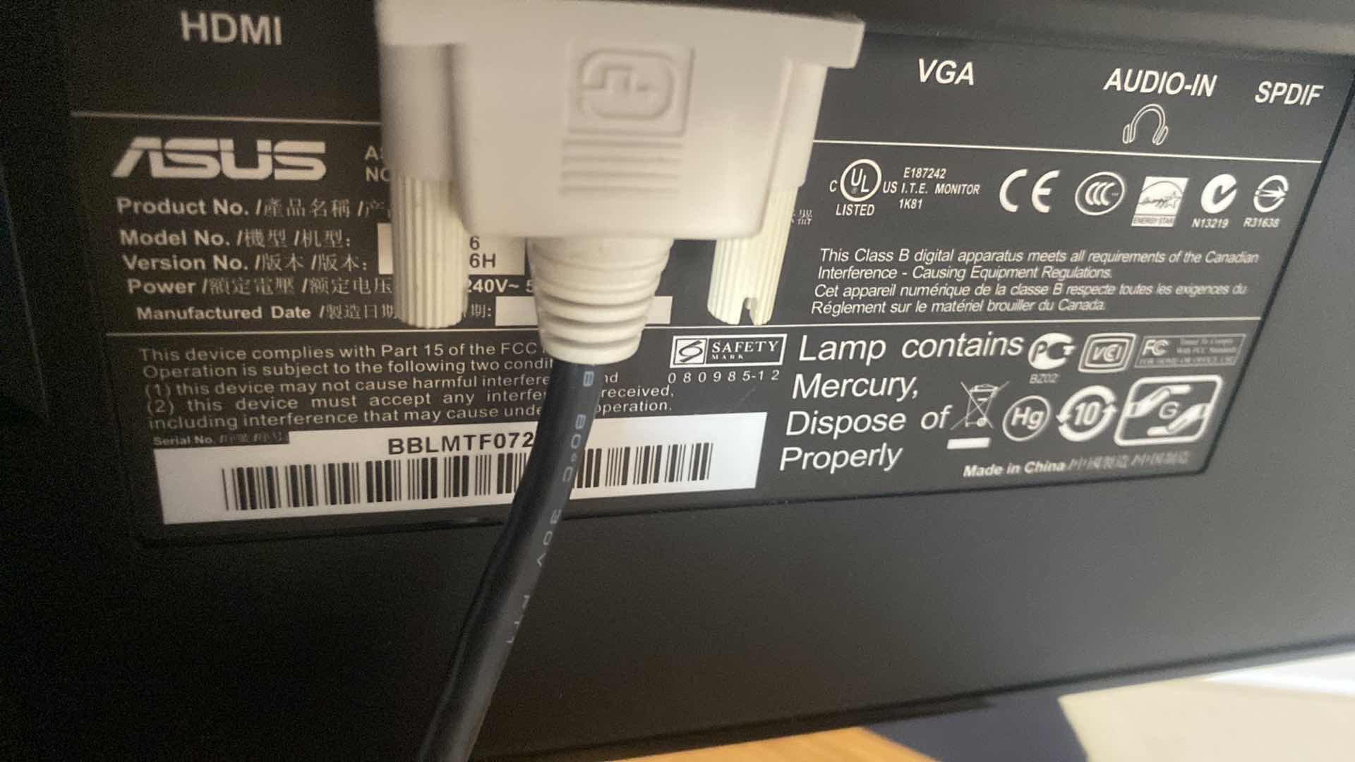 Photo 1 of 23” ASUS HDMI MONITOR