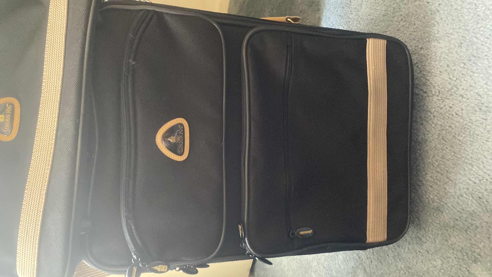 Photo 1 of LONDON FOG BLACK TWO PIECE LUGGAGE SET ROLLER IS H23”