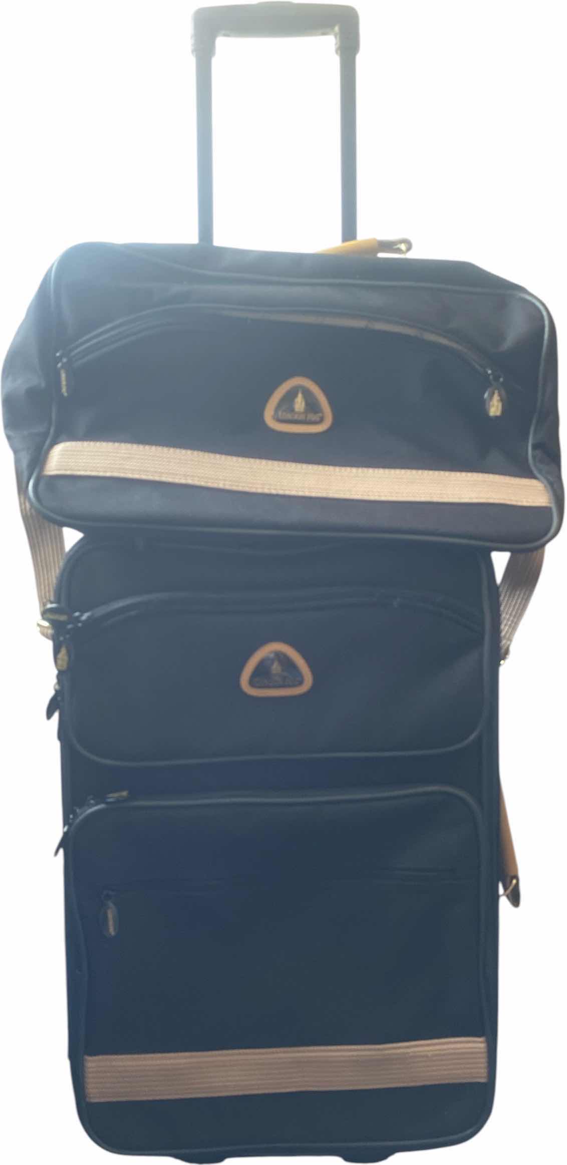 Photo 1 of LONDON FOG BLACK TWO PIECE LUGGAGE SET ROLLER IS H23”