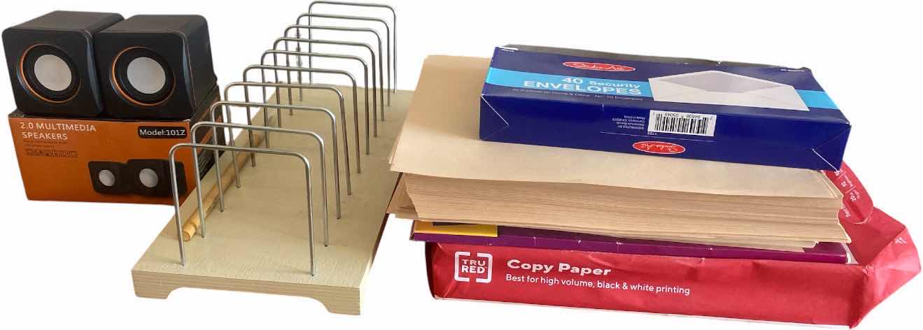 Photo 1 of OFFICE SUPPLIES-PAPER, MANILA FOLDERS, ENVELOPES, MEDIA SOAKERS AND SORTER
