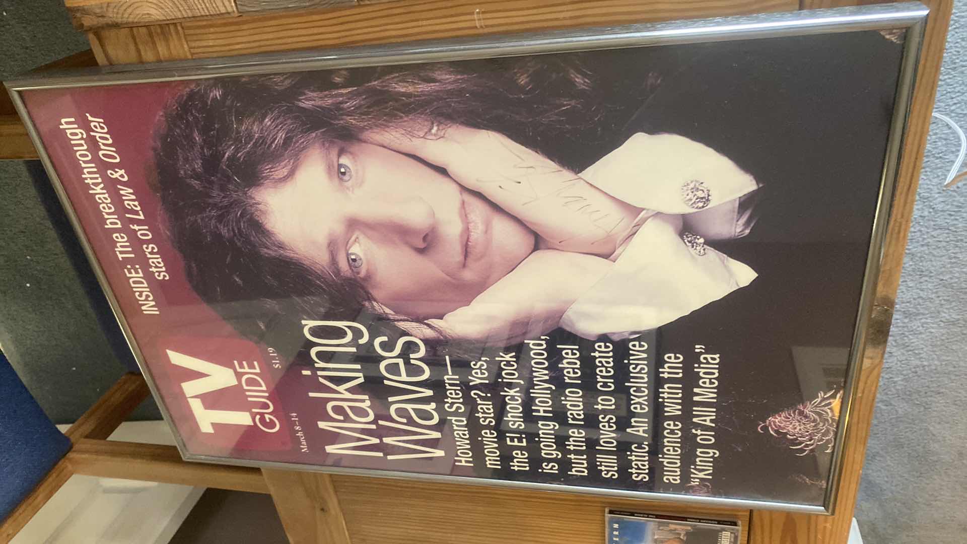 Photo 1 of FRAMED HOWARD STERN MAKING WAVES POSTER WITH SIGNATURE ARTWORK AND CD 16” X 25”