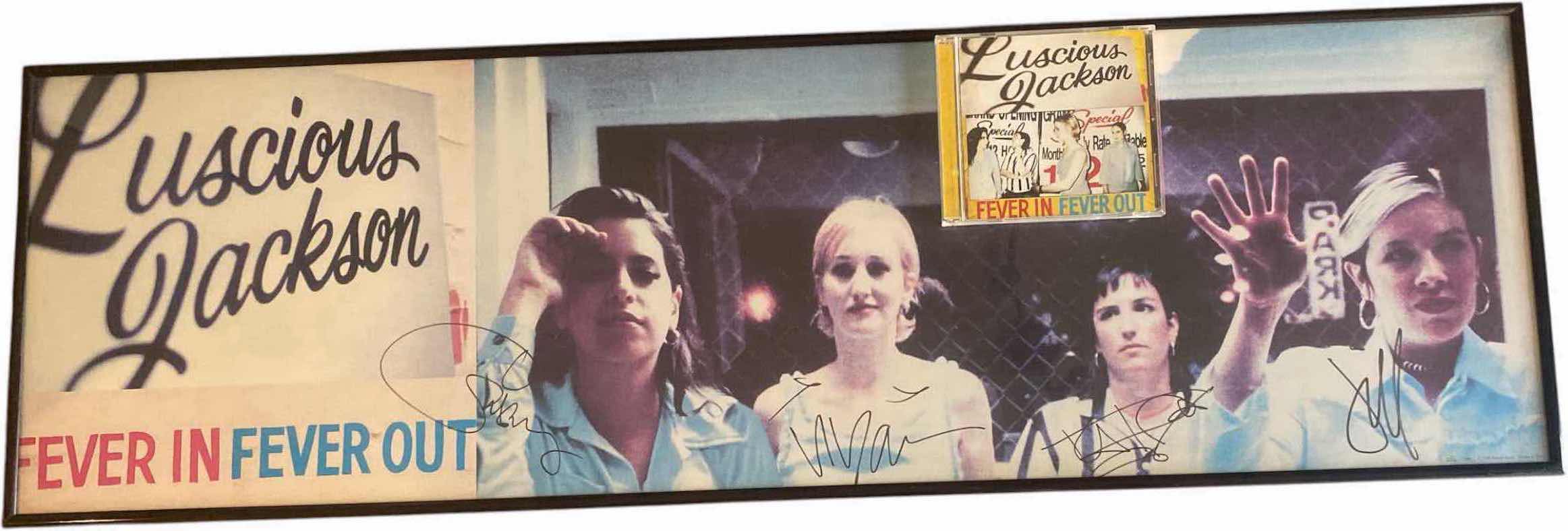 Photo 1 of FRAMED LUSCIOUS JACKSON AUTOGRAPHED POSTER ARTWORK WITH CD 39“ X 12“