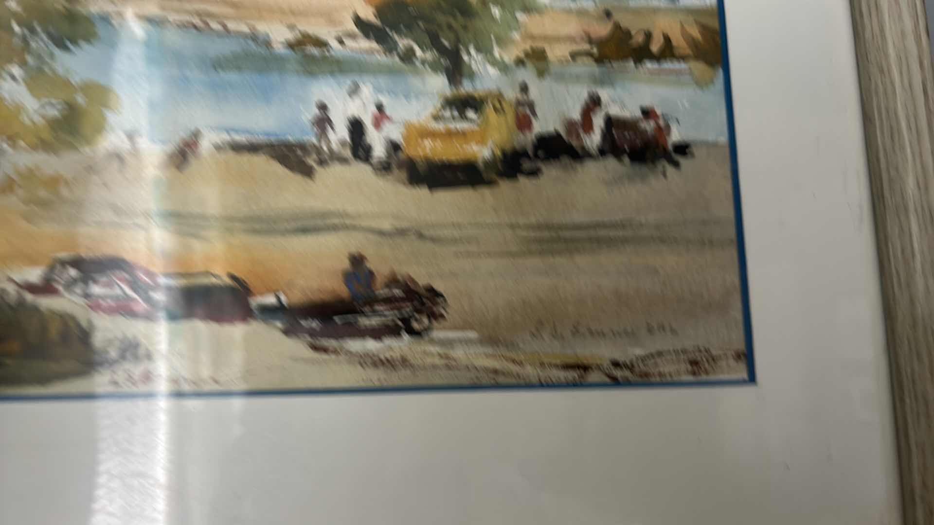 Photo 1 of FRAMED AND SIGNED WATERCOLOR ARTWORK “CALLVILLE MARINA” 15” x H12”