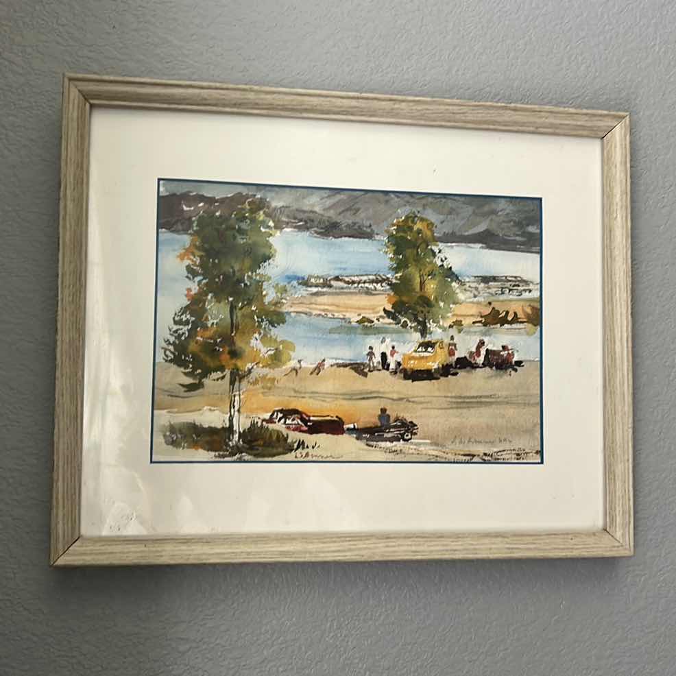 Photo 1 of FRAMED AND SIGNED WATERCOLOR ARTWORK “CALLVILLE MARINA” 15” x H12”