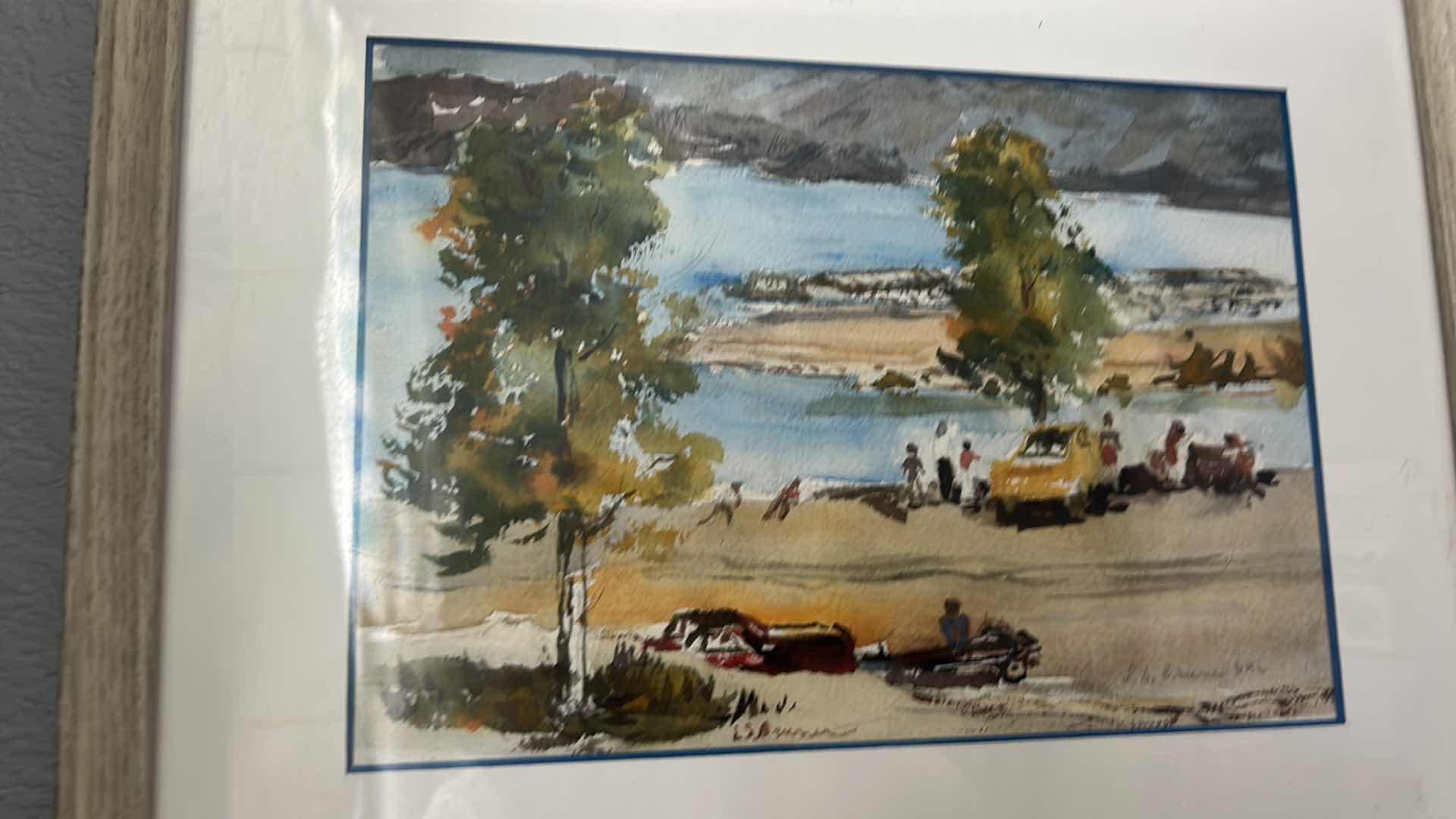Photo 1 of FRAMED AND SIGNED WATERCOLOR ARTWORK “CALLVILLE MARINA” 15” x H12”