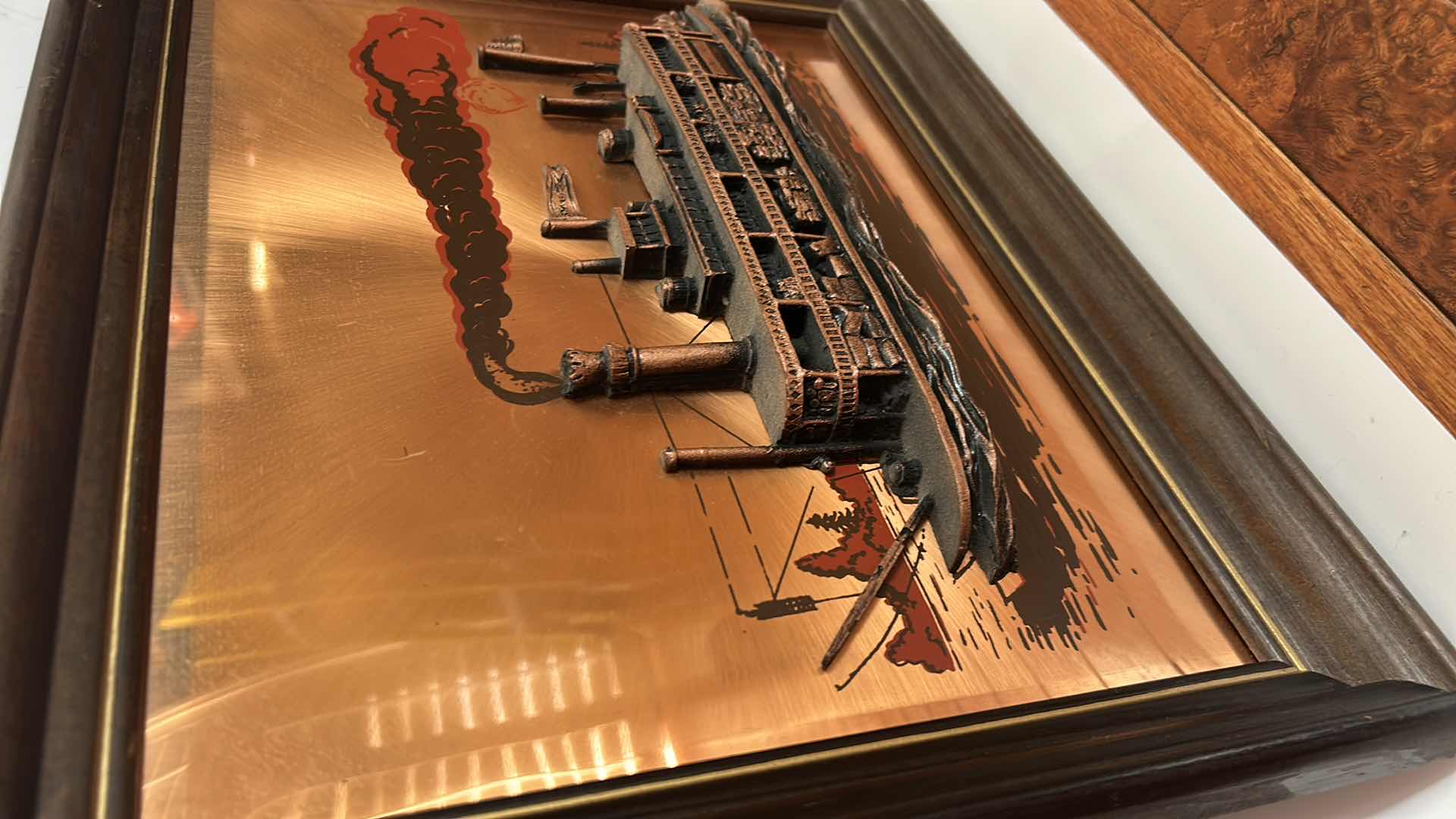 View 6 of JOHN LOUE 3D COPPER RELIEF WALL ARTWORK PIECE, 16 1/2” x H13 1/4” $125