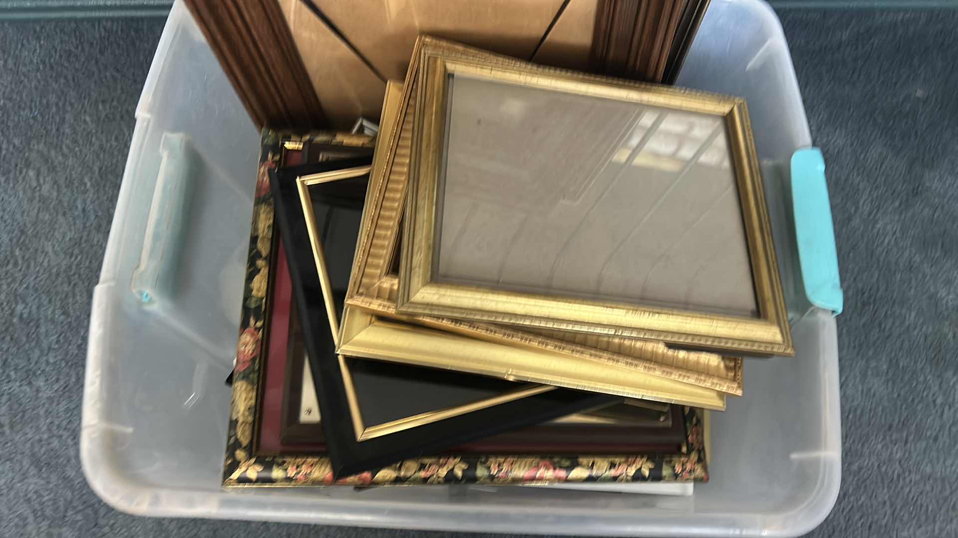 Photo 1 of TOTE FULL OF PICTURE FRAMES