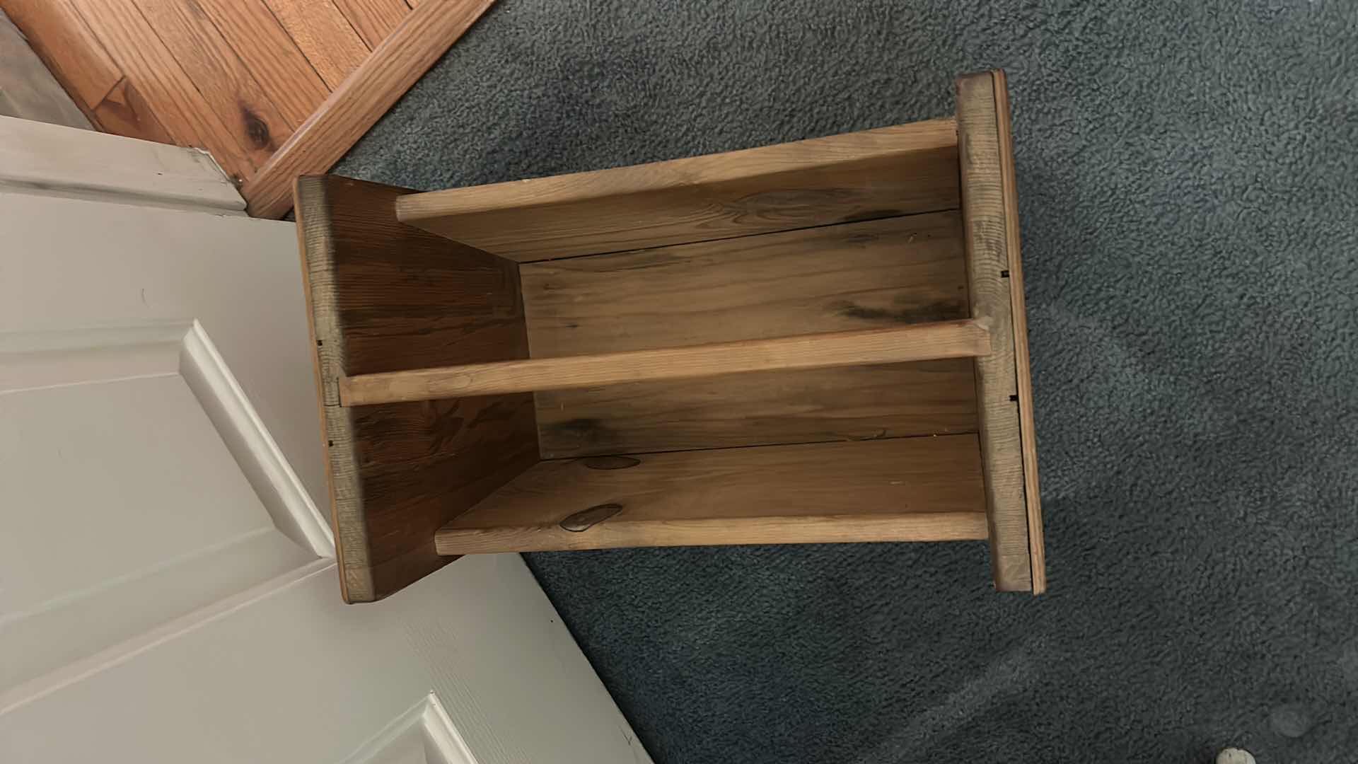 Photo 1 of VINTAGE “THIS END UP” SOLID PINE MAGAZINE, RACK