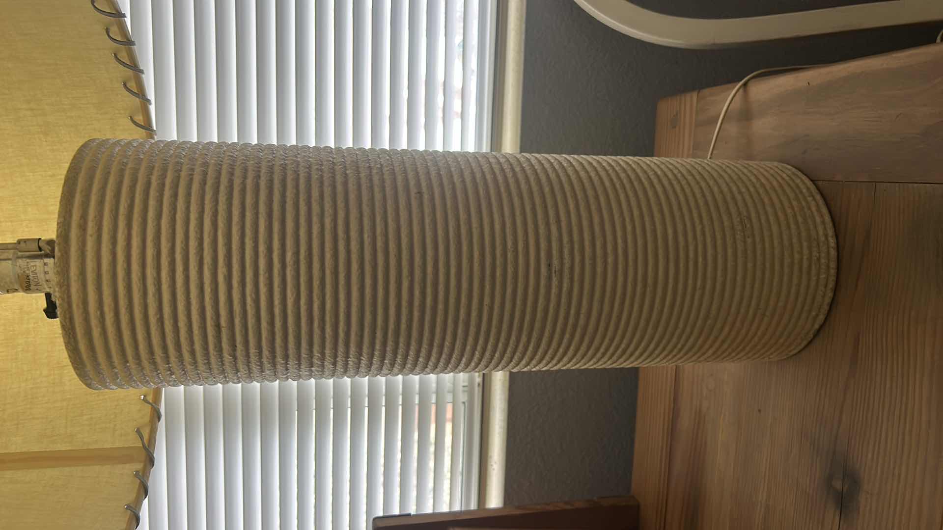 Photo 1 of OFF-WHITE, TALL TABLE LAMP H34 1/2”