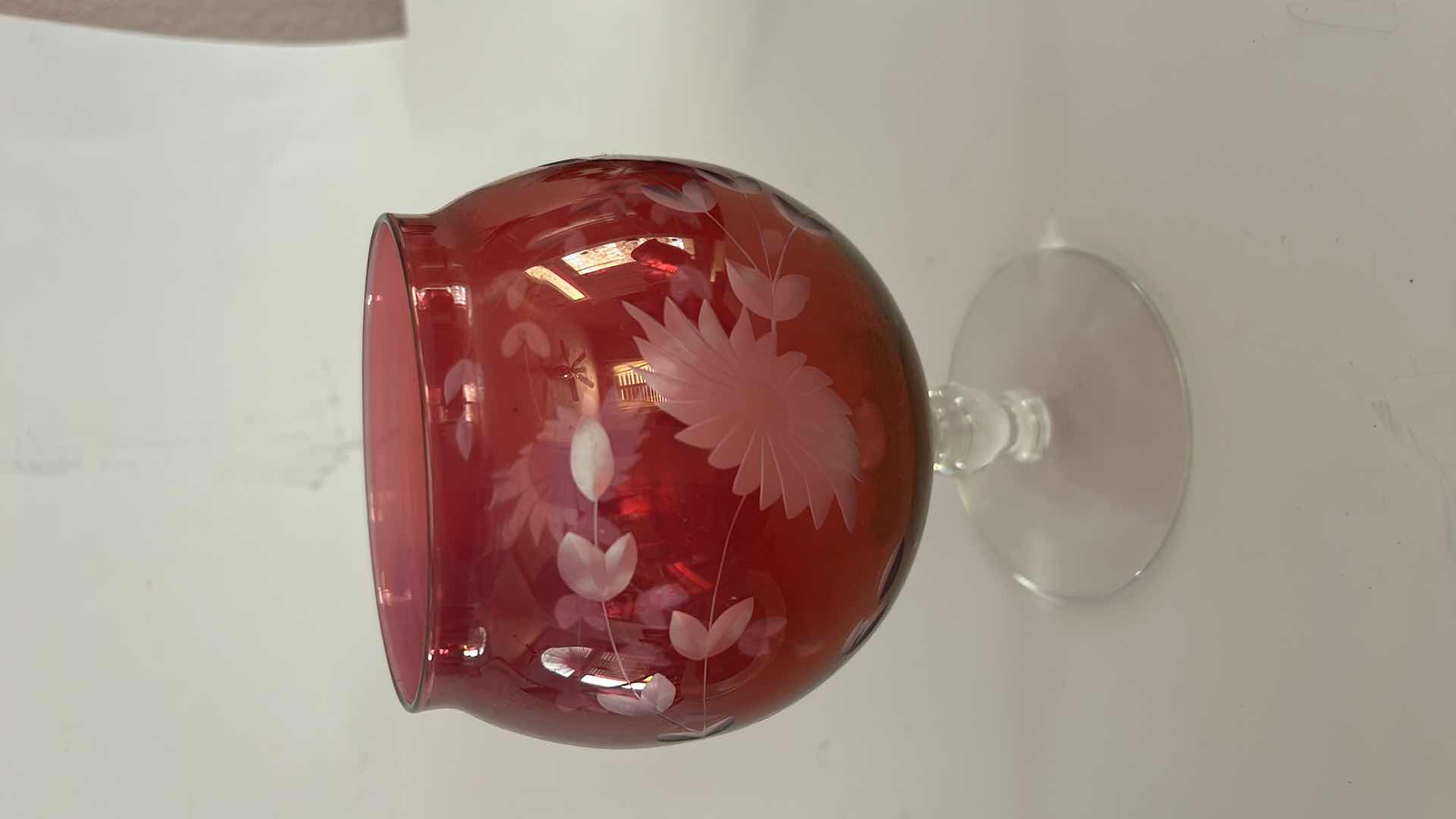 Photo 1 of VINTAGE GERMAN PORCELAIN PLATE AND VINTAGE CRANBERRY VASE