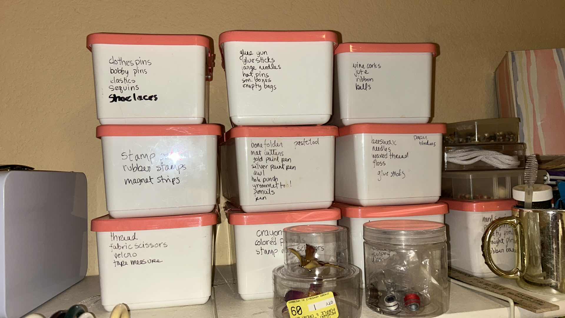 Photo 1 of CONTENTS ON SHELF IN LAUNDRY ROOM