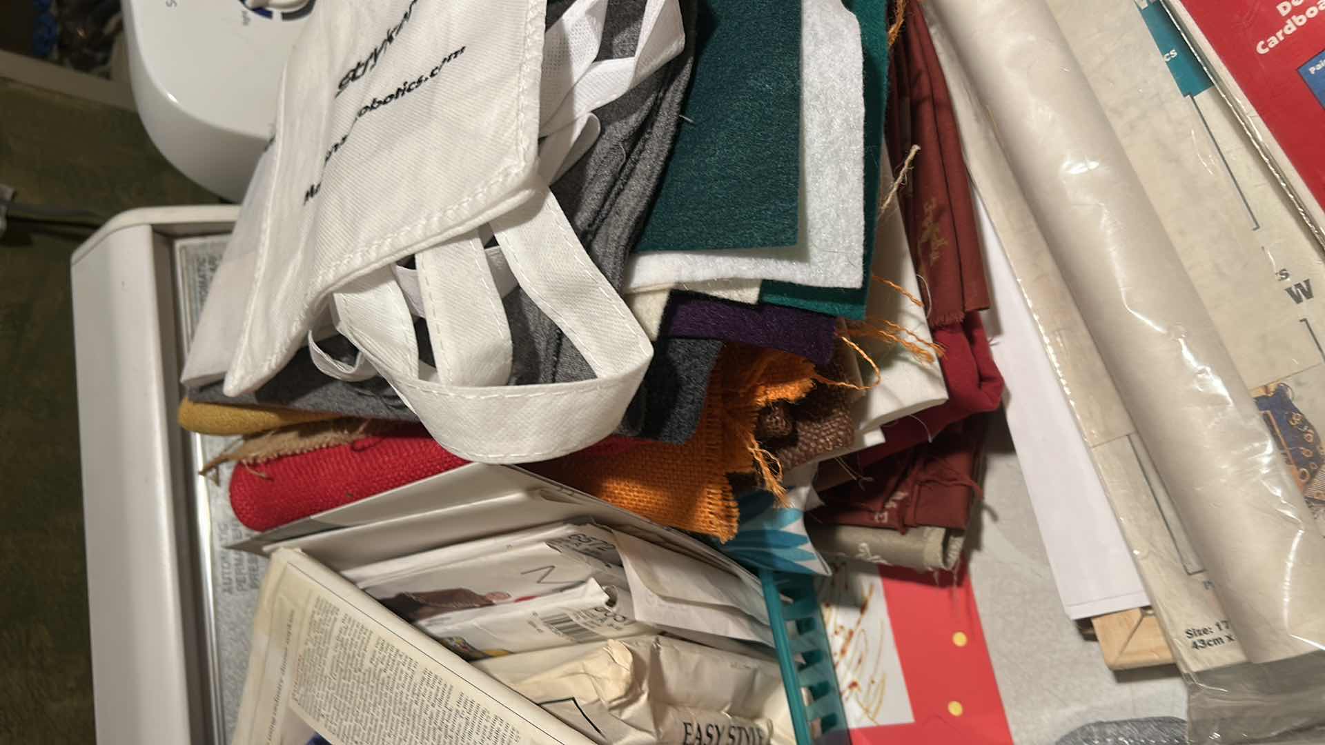 Photo 1 of KNITTING AND CROCHETING SUPPLIES, PATTERNS AND FABRIC