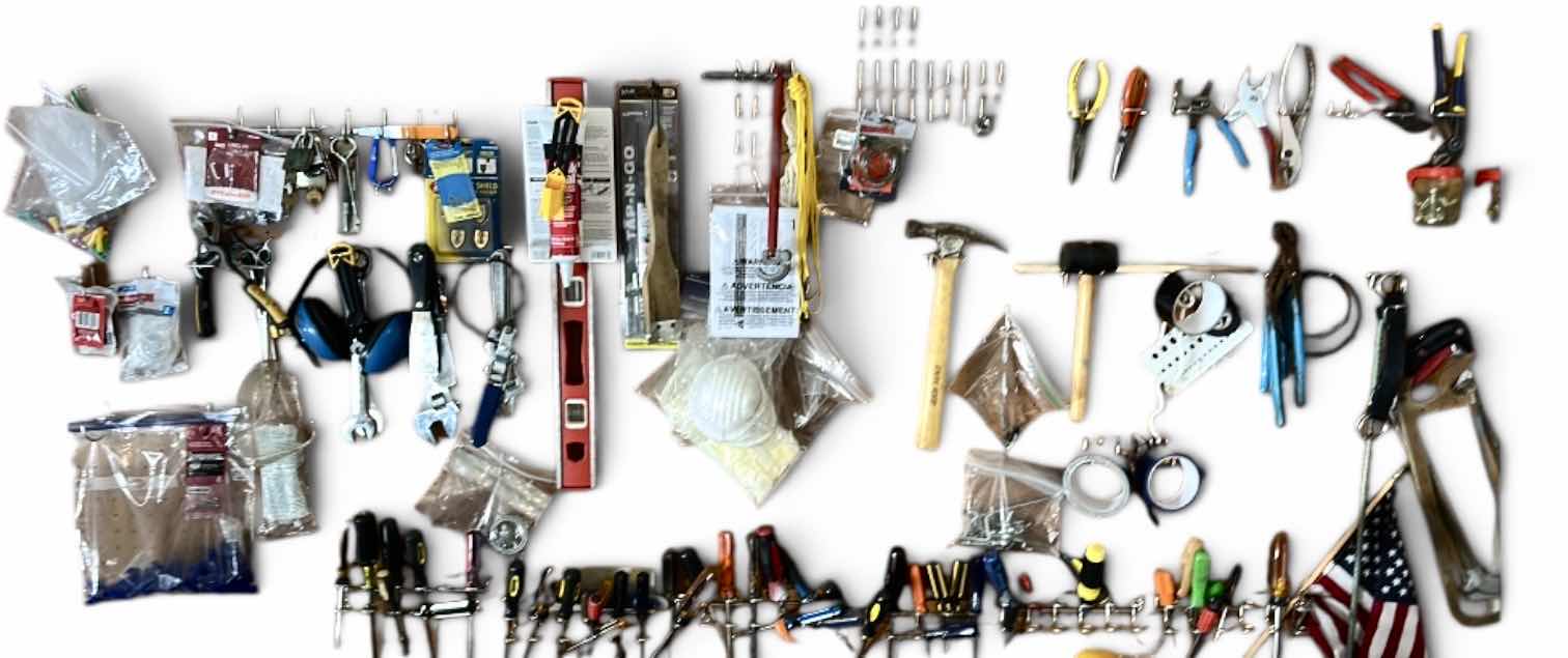 Photo 1 of PEGBOARD WALL FULL OF TOOLS