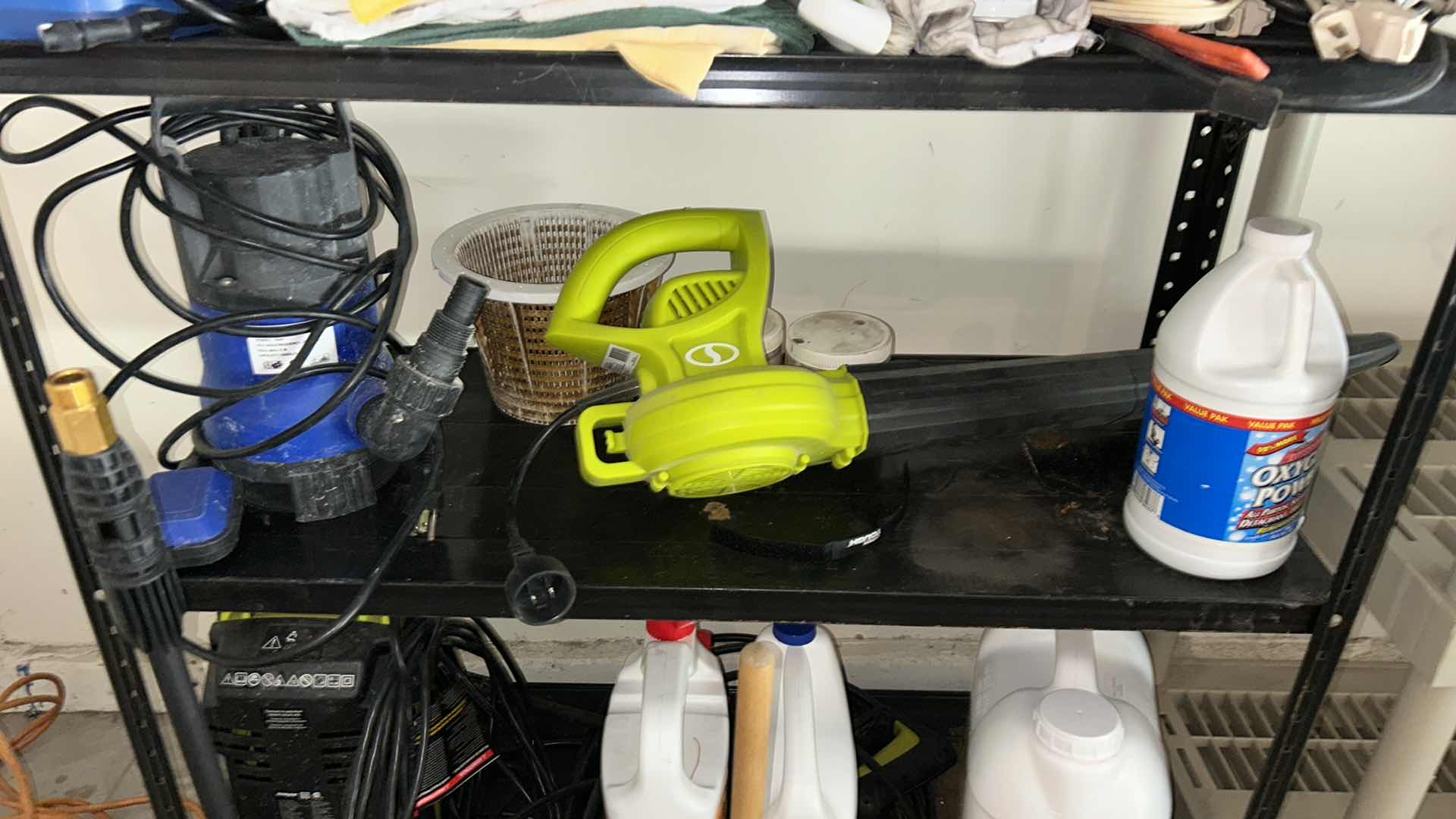 Photo 1 of METAL SHELVING UNIT WITH GARAGE ITEMS