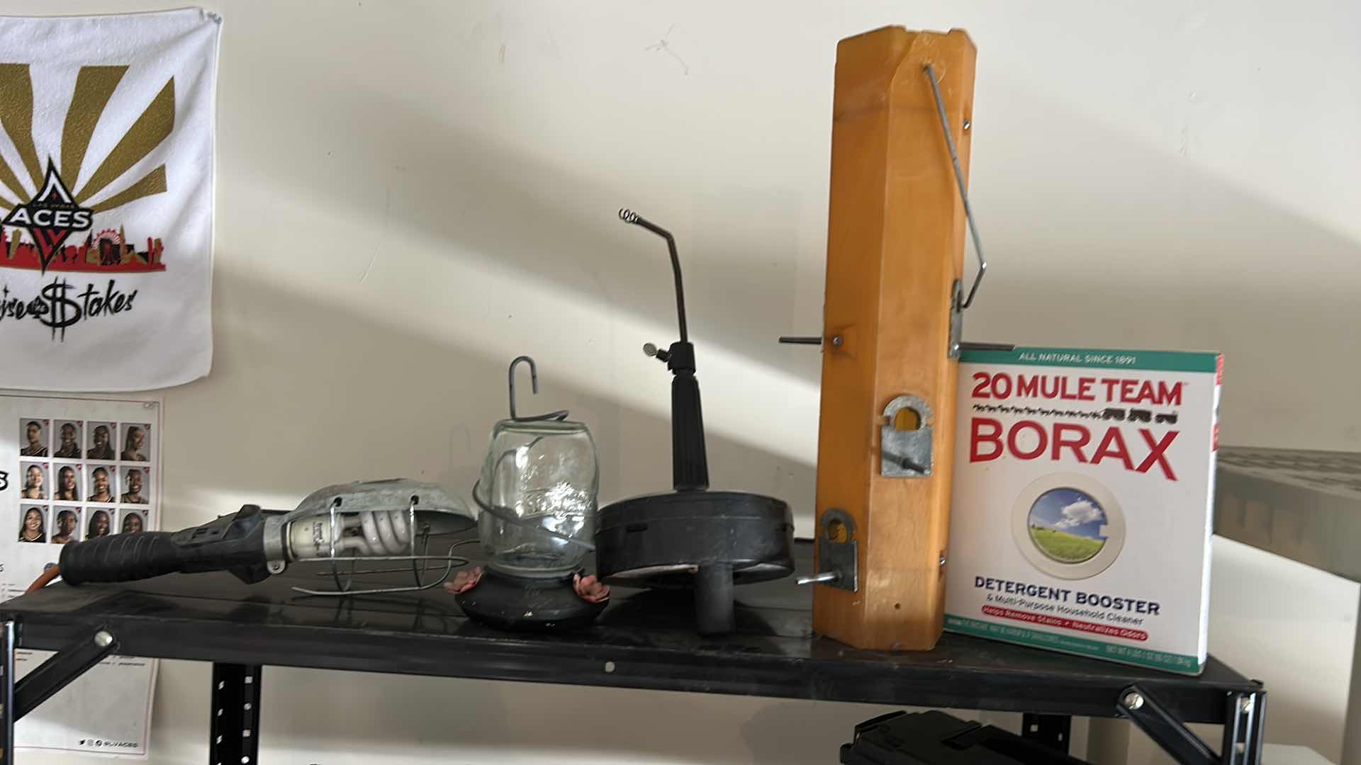 Photo 1 of METAL SHELVING UNIT WITH GARAGE ITEMS