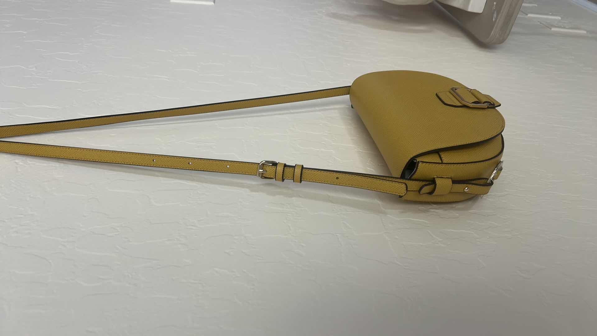 Photo 1 of MUSTARD YELLOW LEATHER, CROSSBODY BAG